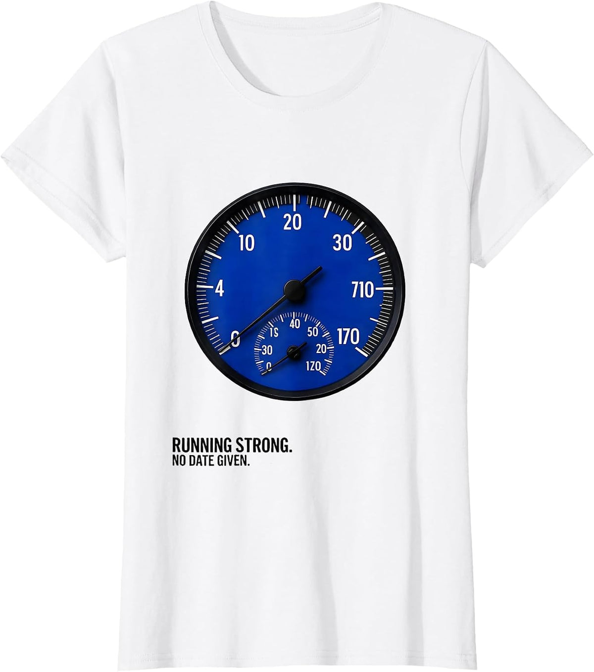 Women's Running Strong No Date Given Funny Car Guy Mechanic T-Shirt - White
