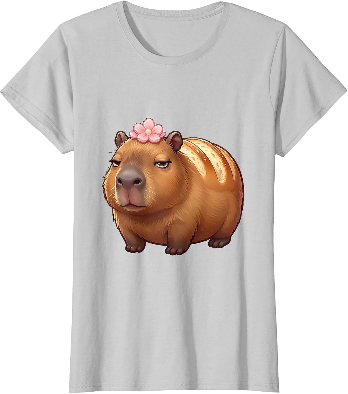 Cute Capybara Kawaii Animal Meme Humor T-Shirt - Silver Grey