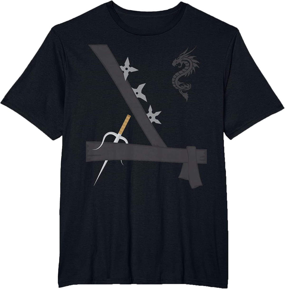 Boys Ninja Costume Easy Last Minute Halloween T-Shirt - Black