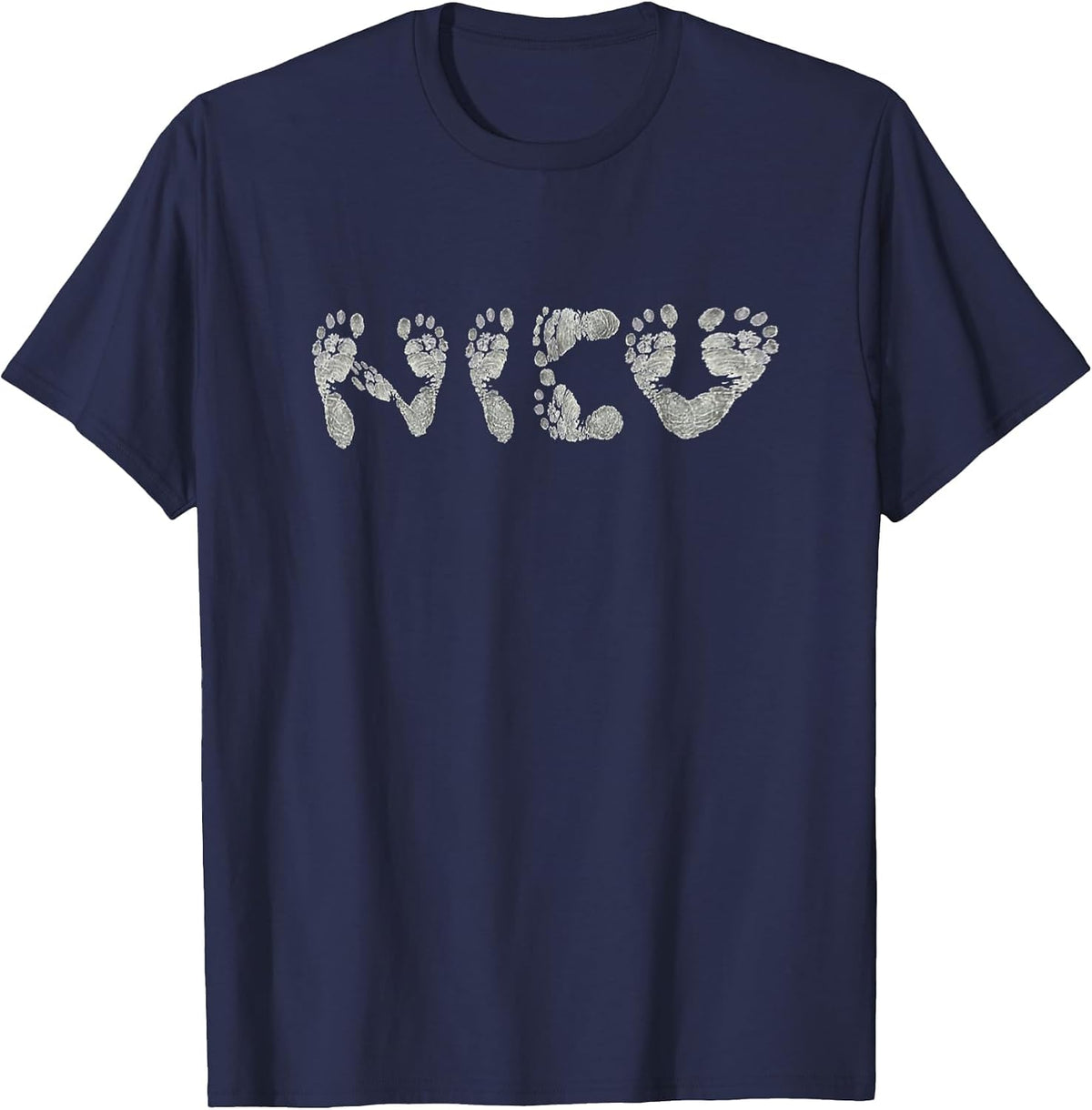 Baby Feet NICU T-Shirt - Navy Blue