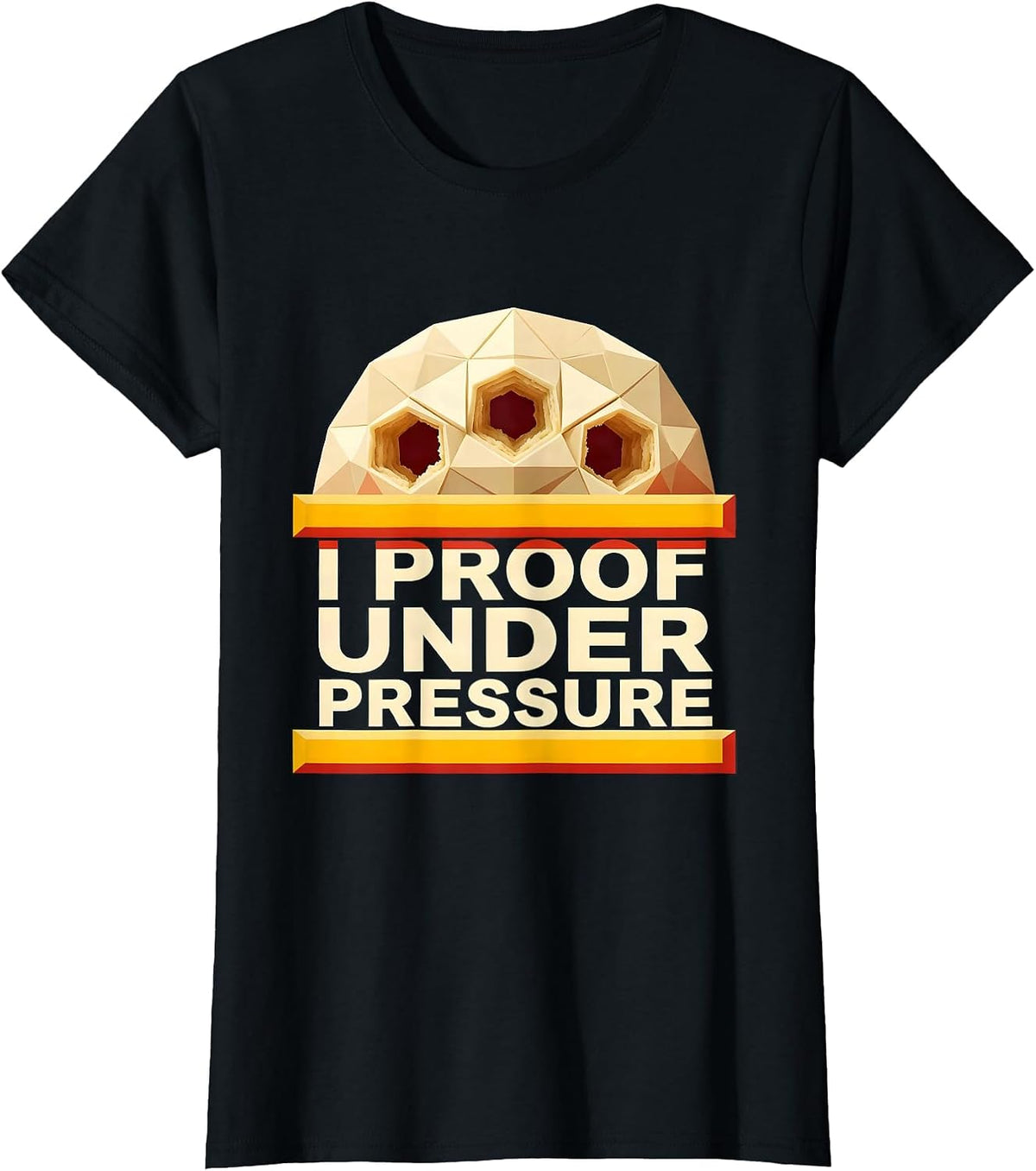 Women's I Proof Under Pressure Funny Baker Sourdough Bread Baking T-Shirt - Black