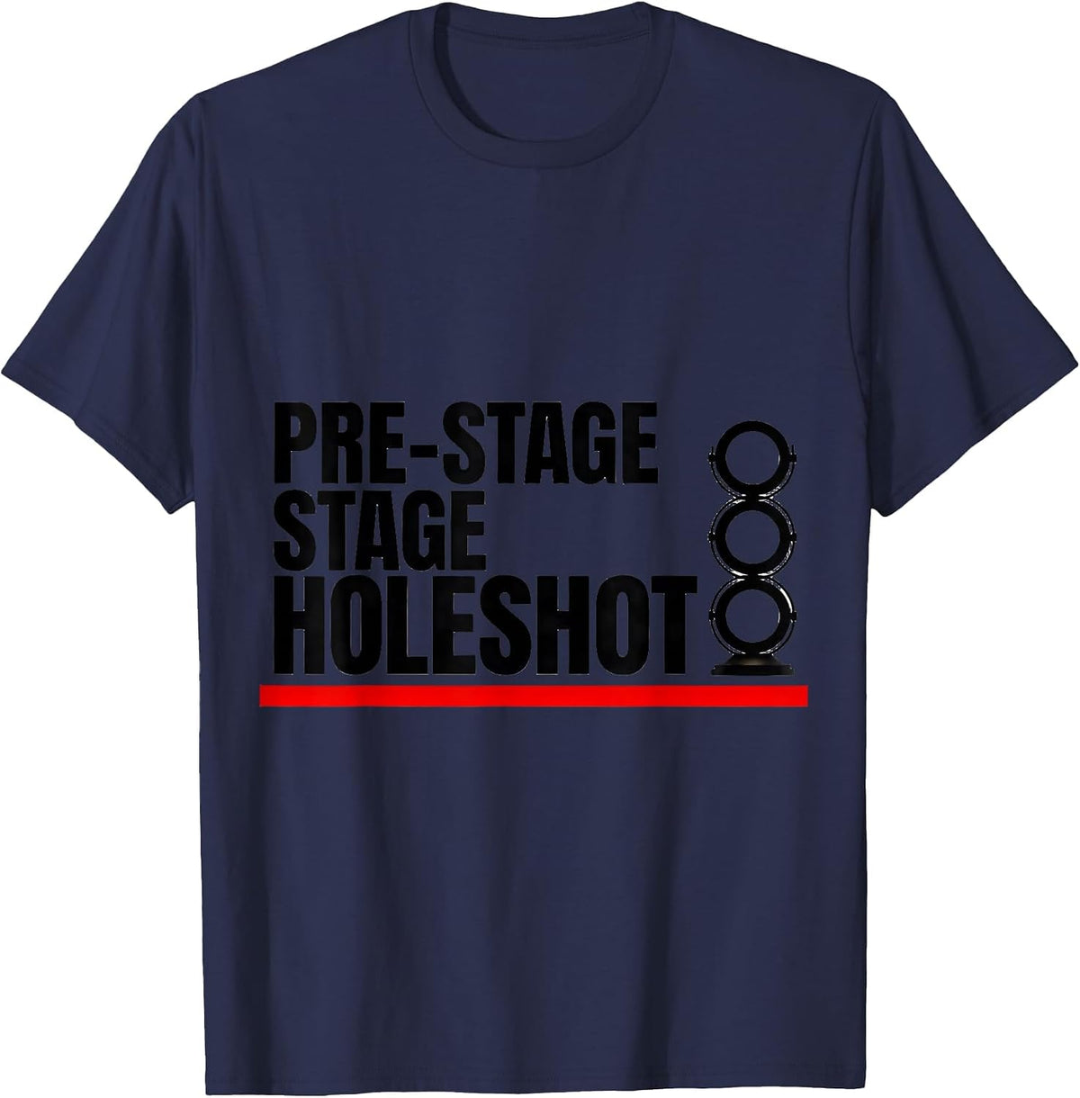 Men's Pre-Stage. Stage. Holeshot Patriotic Drag Racing Checkered T-Shirt - Navy Blue