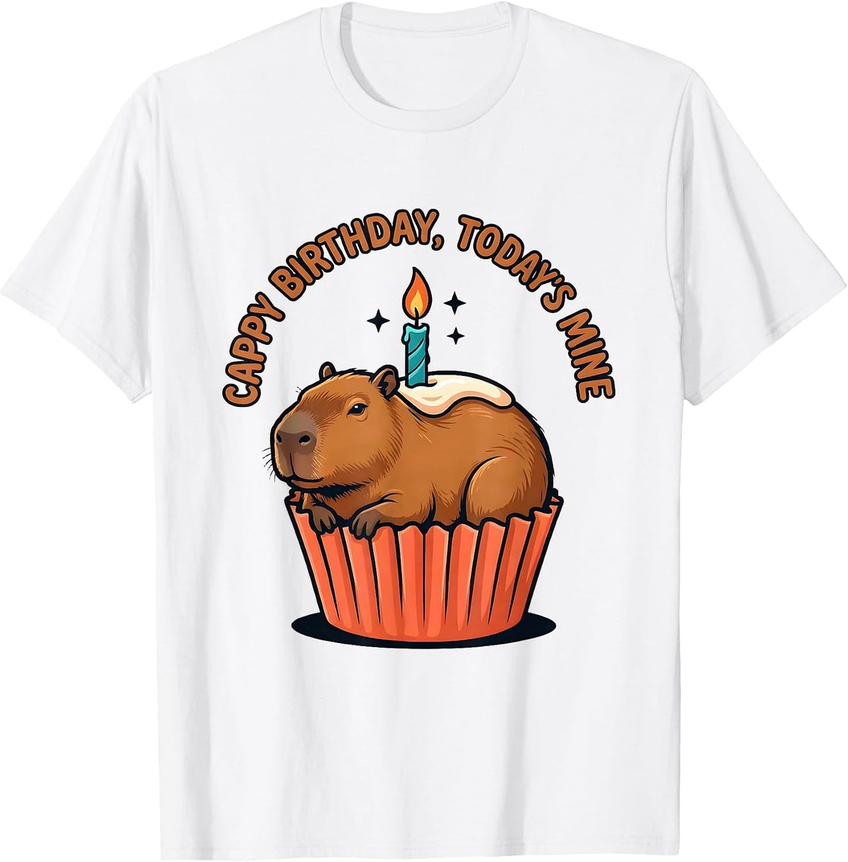 Men's Cappy Birthday Today's Mine Funny Capybara Kawaii Birthday T-Shirt - White