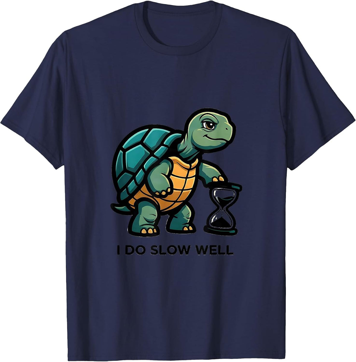 Men's I Do Slow Well Funny Tortoise Lover Pet Owner Gift T-Shirt - Navy Blue