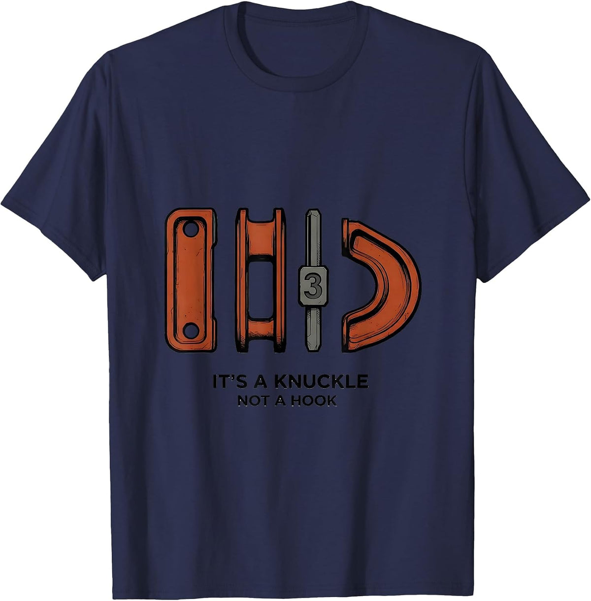 It's A Knuckle Not A Hook Funny Train Enthusiast Model T-Shirt - Navy Blue