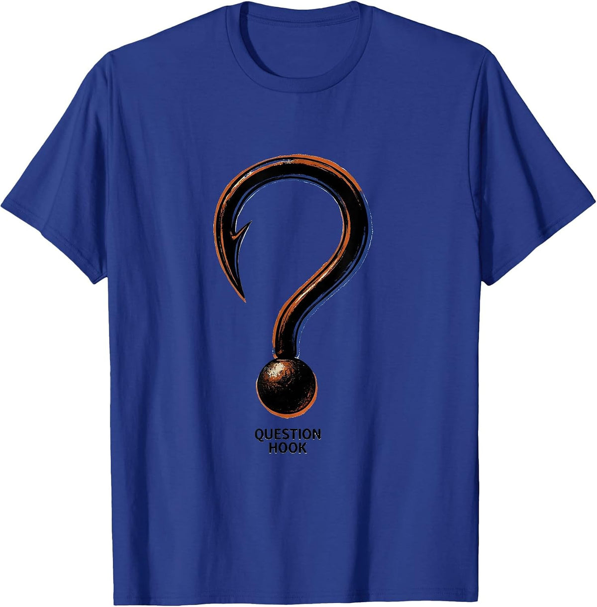 Question Hook Funny Grammar Teacher English Punctuation T-Shirt - Royal Blue