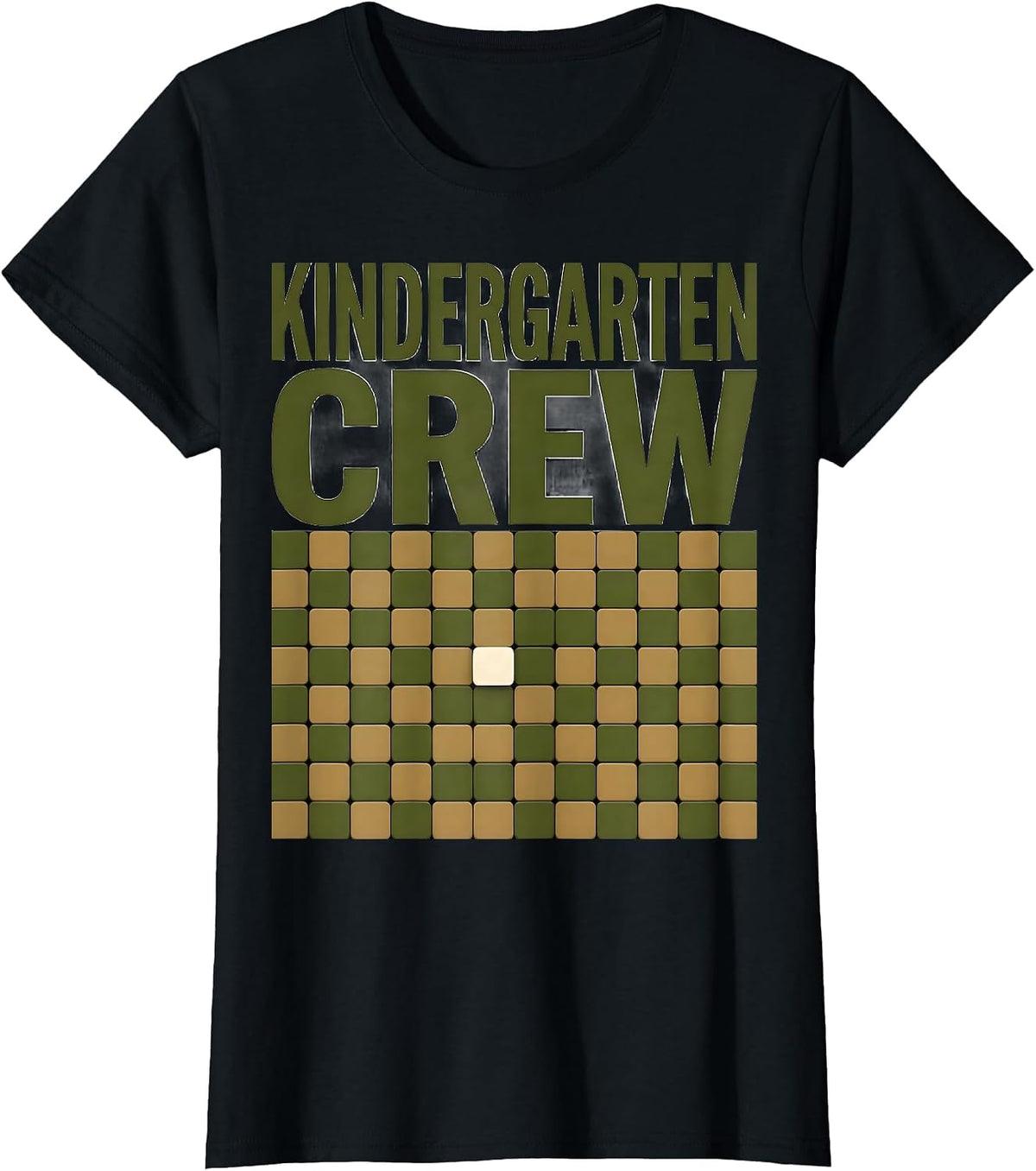 Women's Kindergarten Crew Camo Back To School Boys First Day T-Shirt - Black