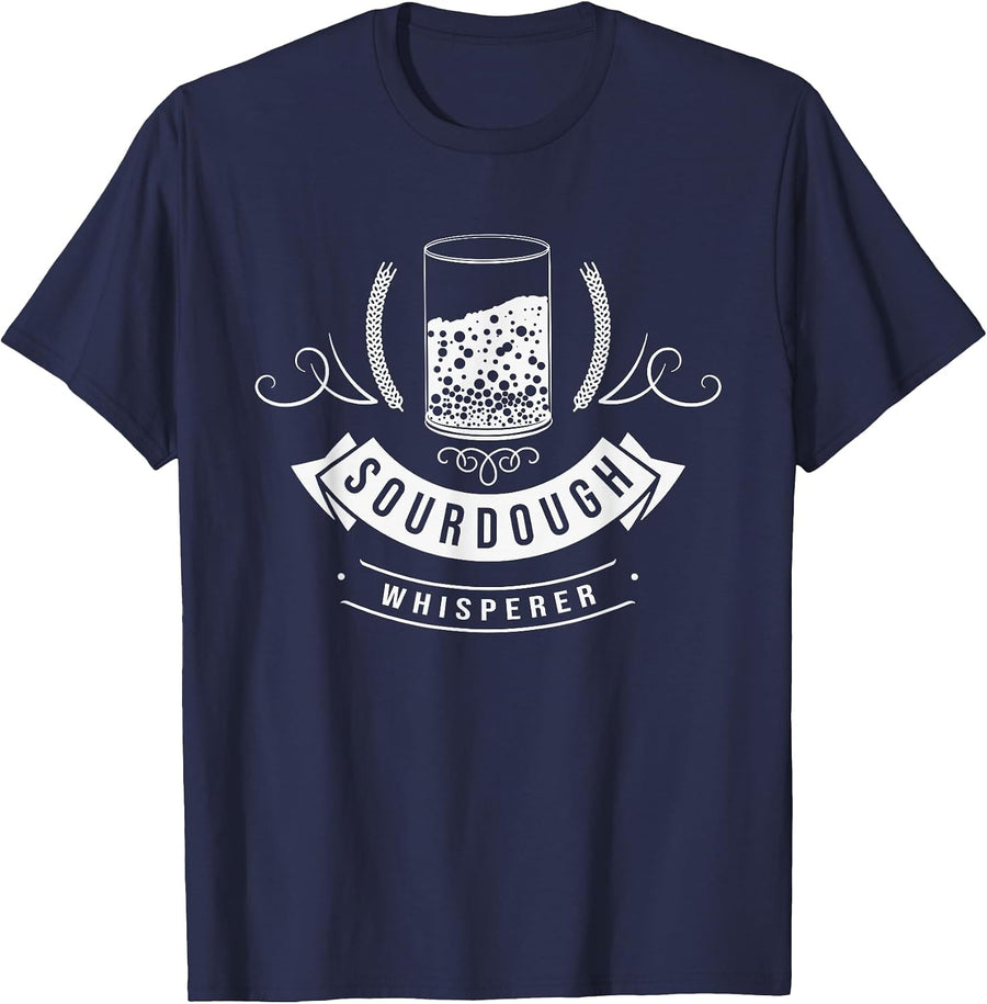 Sourdough Whisperer Bread Starter Baking Bakery Baker Master T-Shirt - Navy Blue