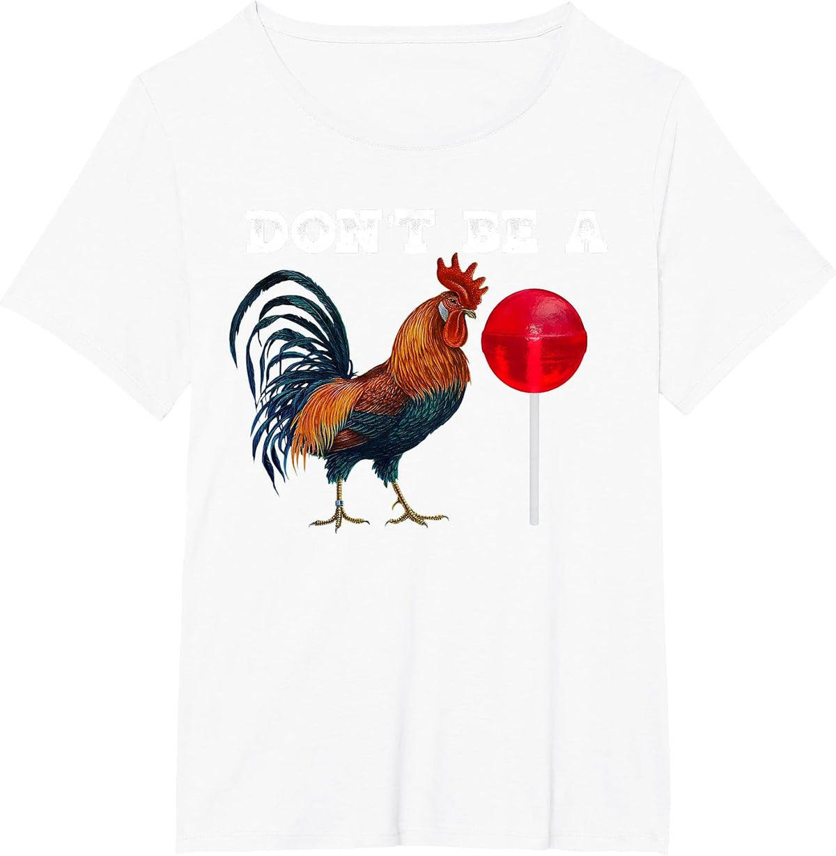 #Premium Rooster Lollipop T-Shirt - White