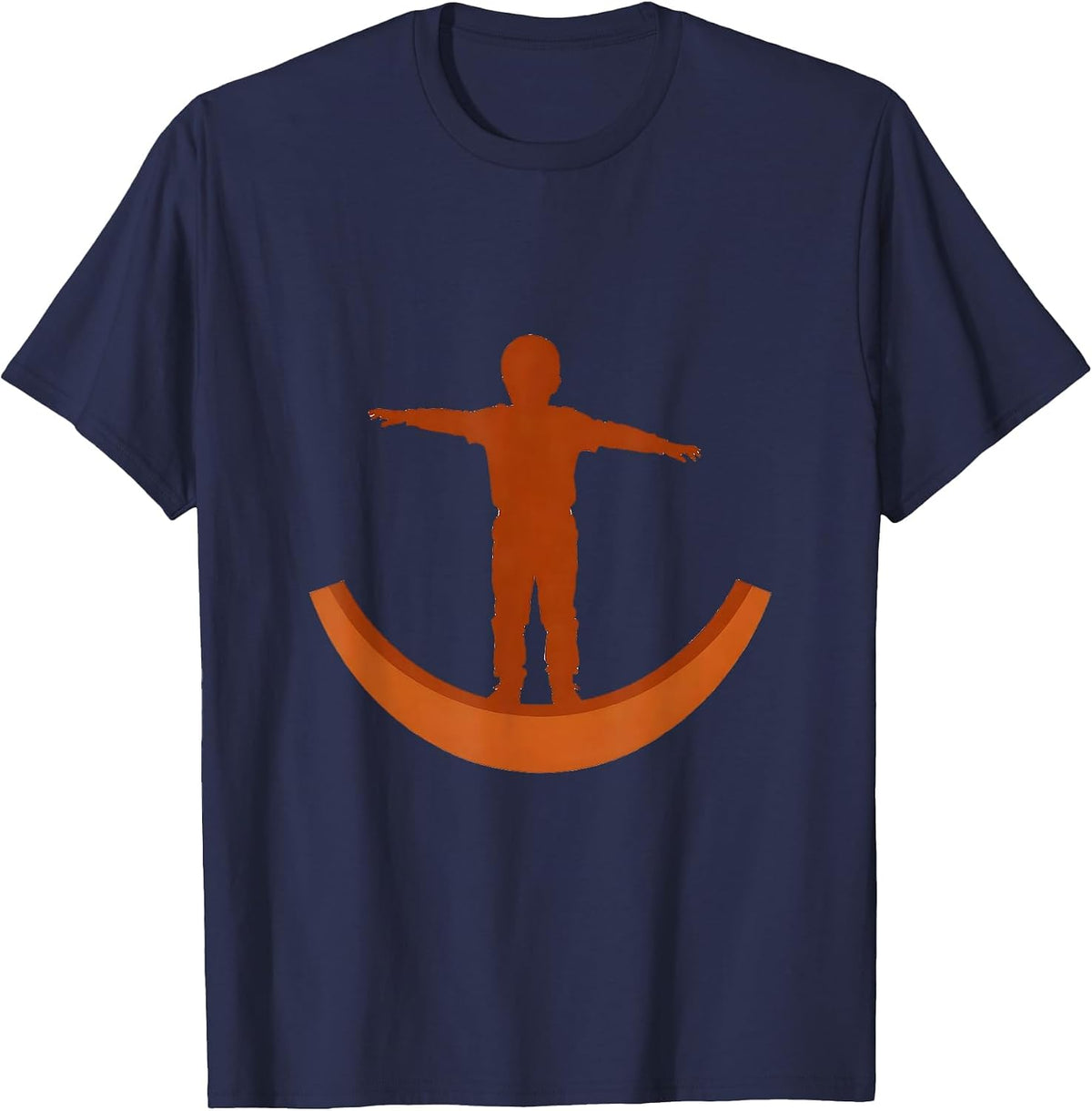 Men's Occupational Therapy Child Wobble Board Balance T-Shirt - Navy Blue