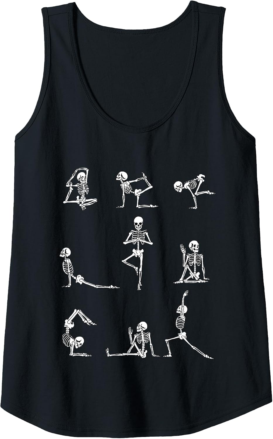 Yoga Skeleton for a Yoga Fan Tank Top - Black