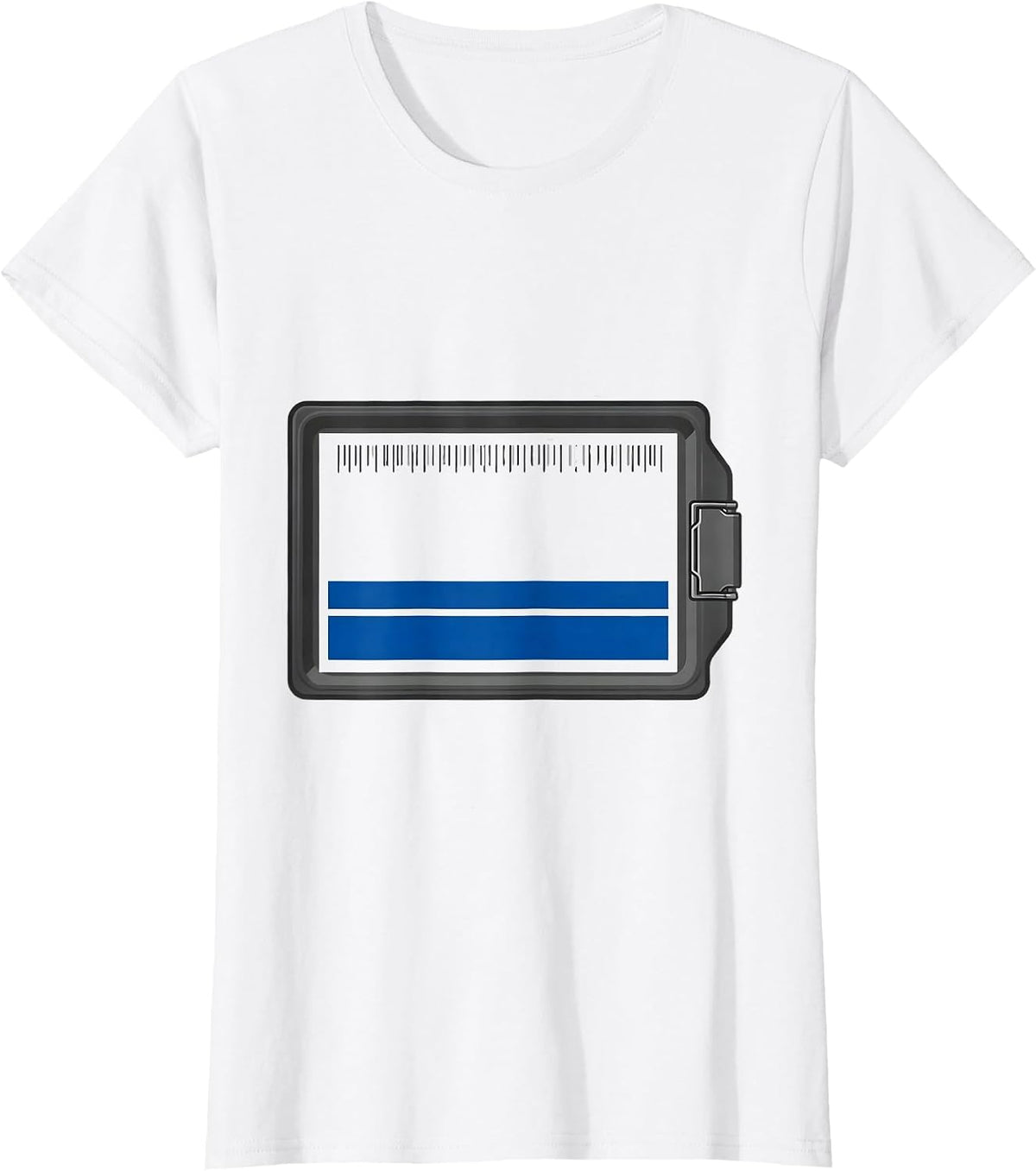 Service Plate Thin Blue Line Police Support Tribute T-Shirt - White