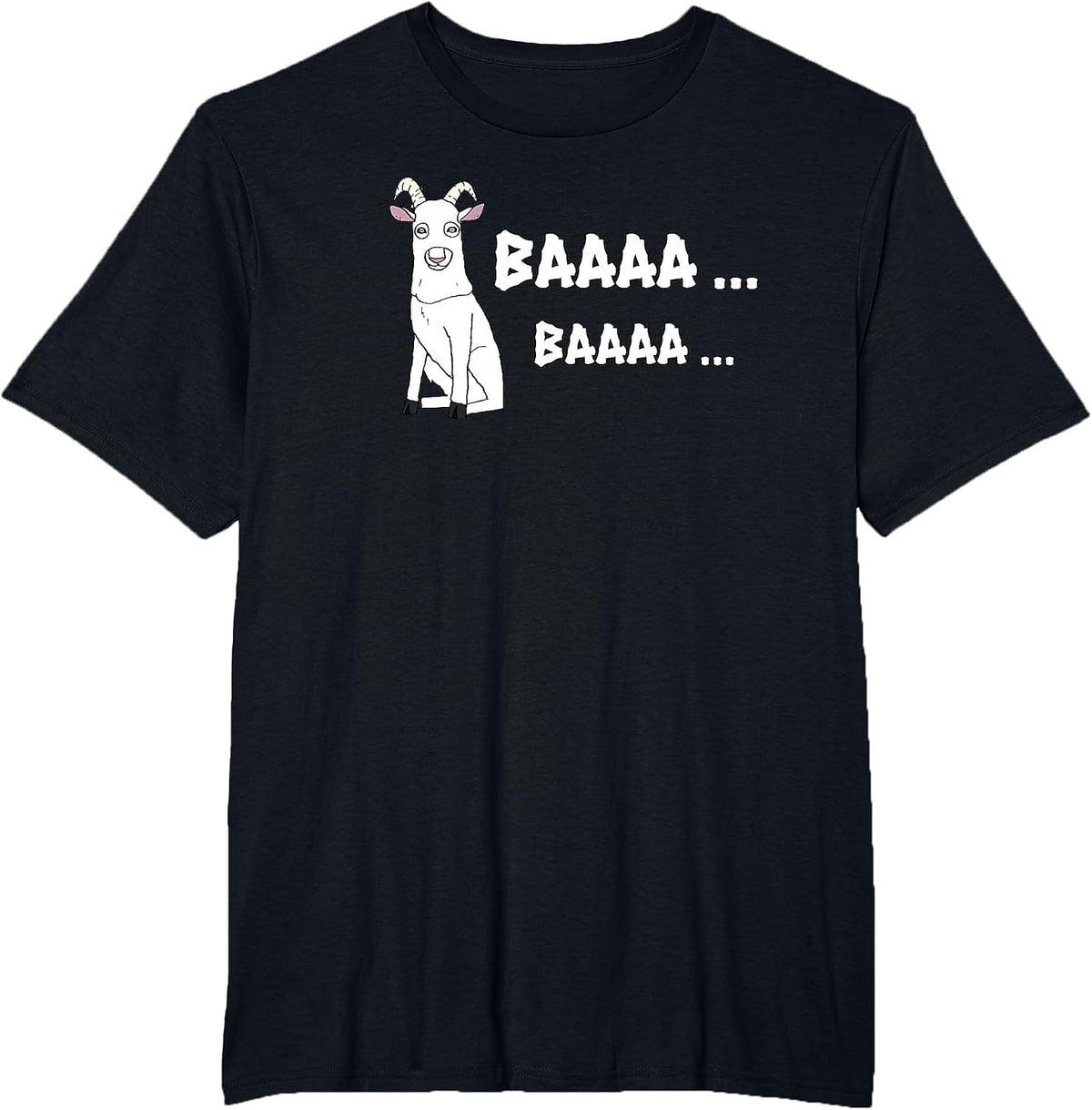 Goat Scary Ghost Baaaa Halloween T-Shirt Pet Shirt T-Shirt - Black