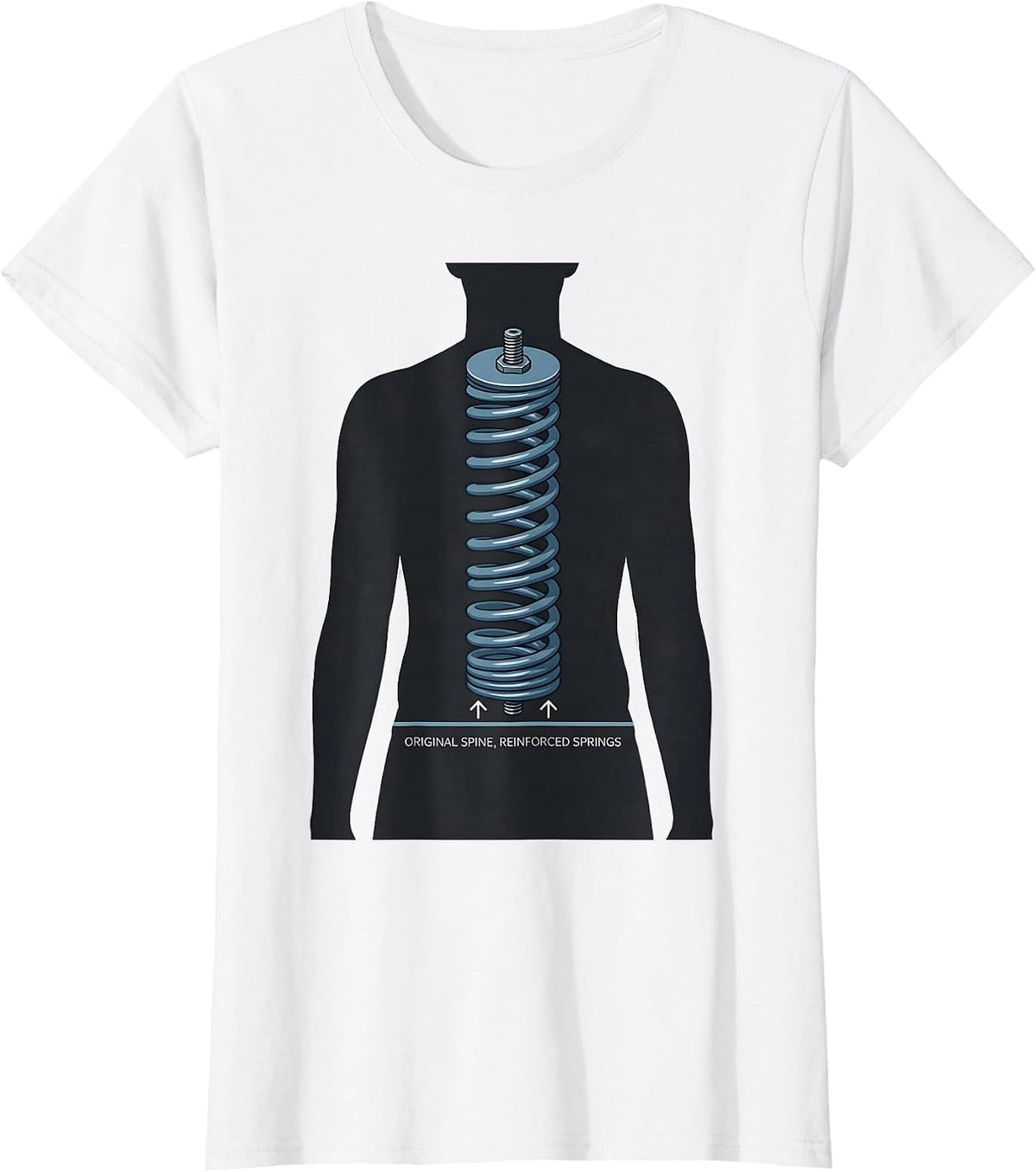 Original Spine Reinforced Springs Classic Muscle Car T-Shirt - White
