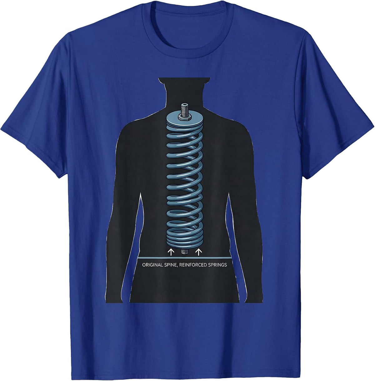 Original Spine Reinforced Springs Classic Muscle Car T-Shirt - Royal Blue