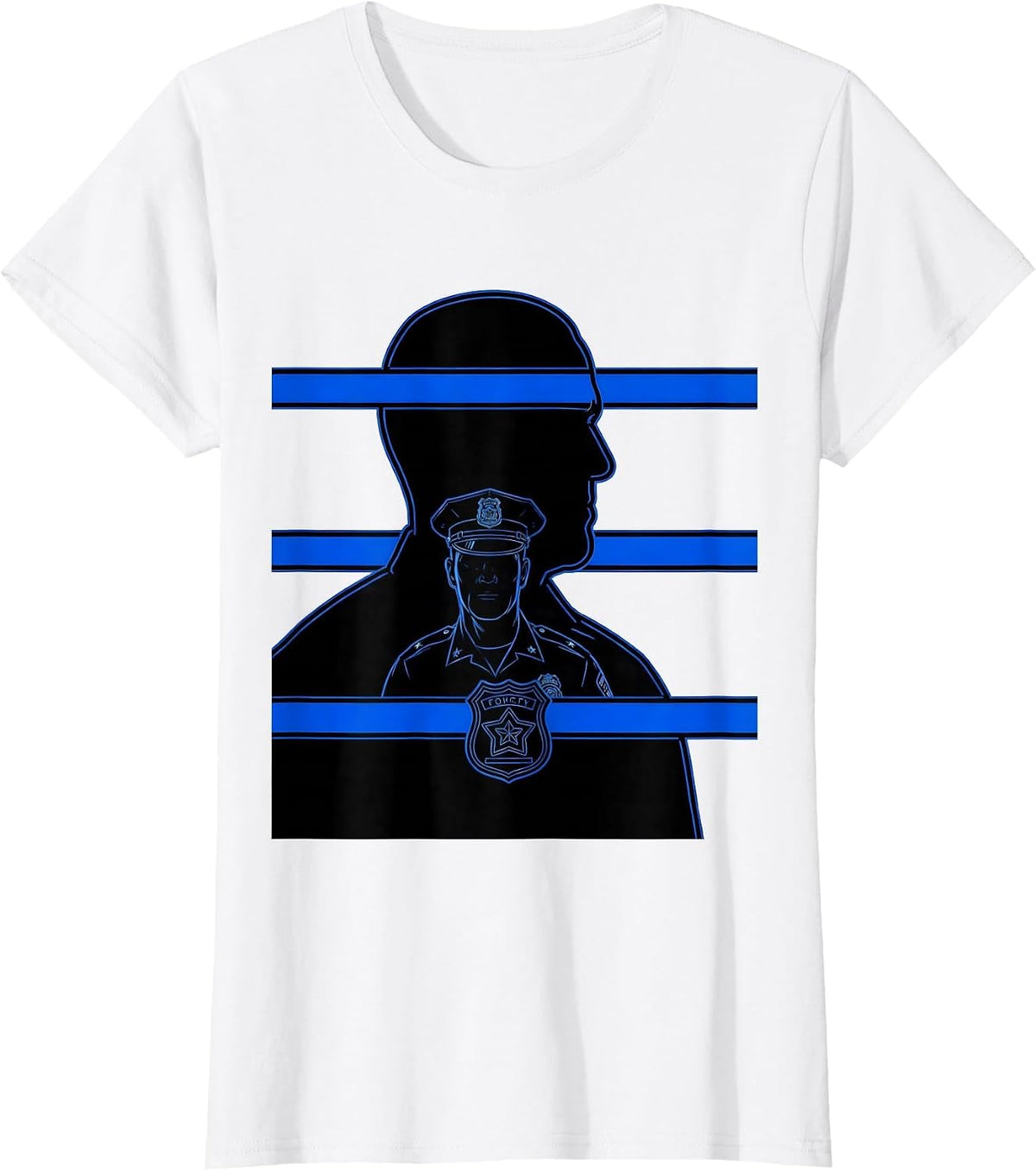 Thin Blue Line Police Family Mom Sentimental Pride T-Shirt - White