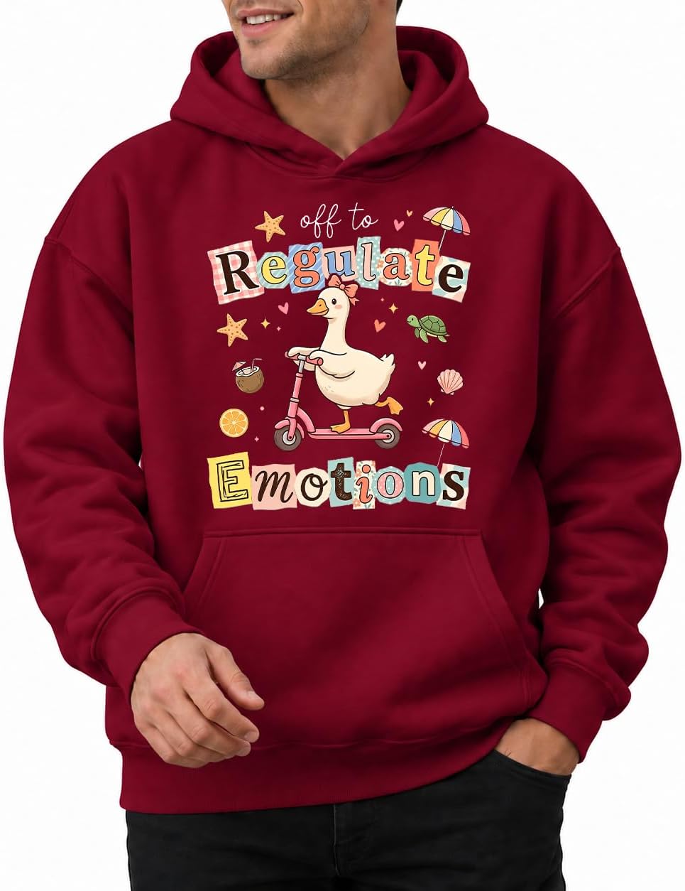 Off to Regulate Emotions Sweatshirt Funny Mental Health Counselor Shirt - Hooded Neck H-claret