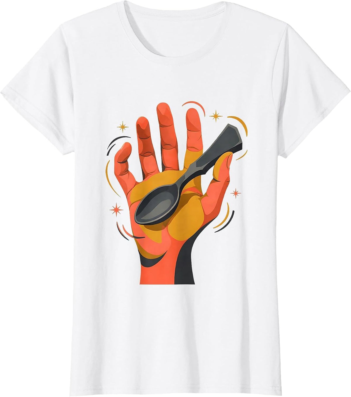 Occupational Therapy Adaptive Spoon Palm Graphic T-Shirt - White