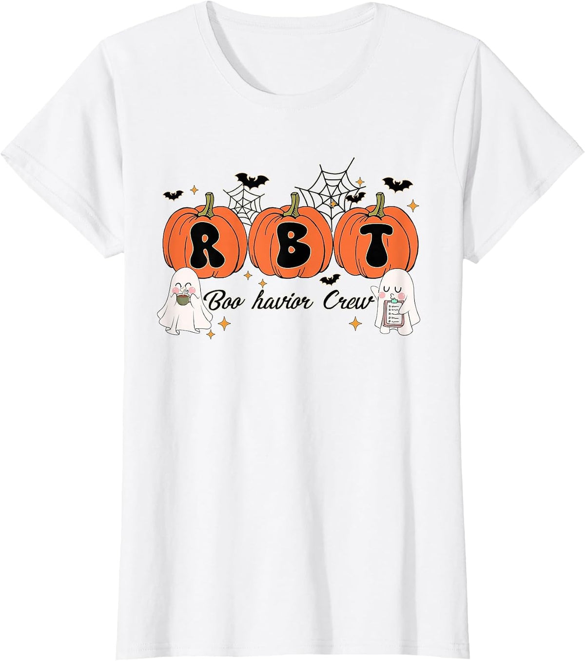 Boohavior Crew RBT Halloween Spooky ABA Therapist T-Shirt - White