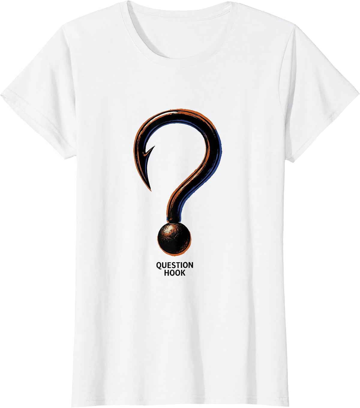 Question Hook Funny Grammar Teacher English Punctuation T-Shirt - White