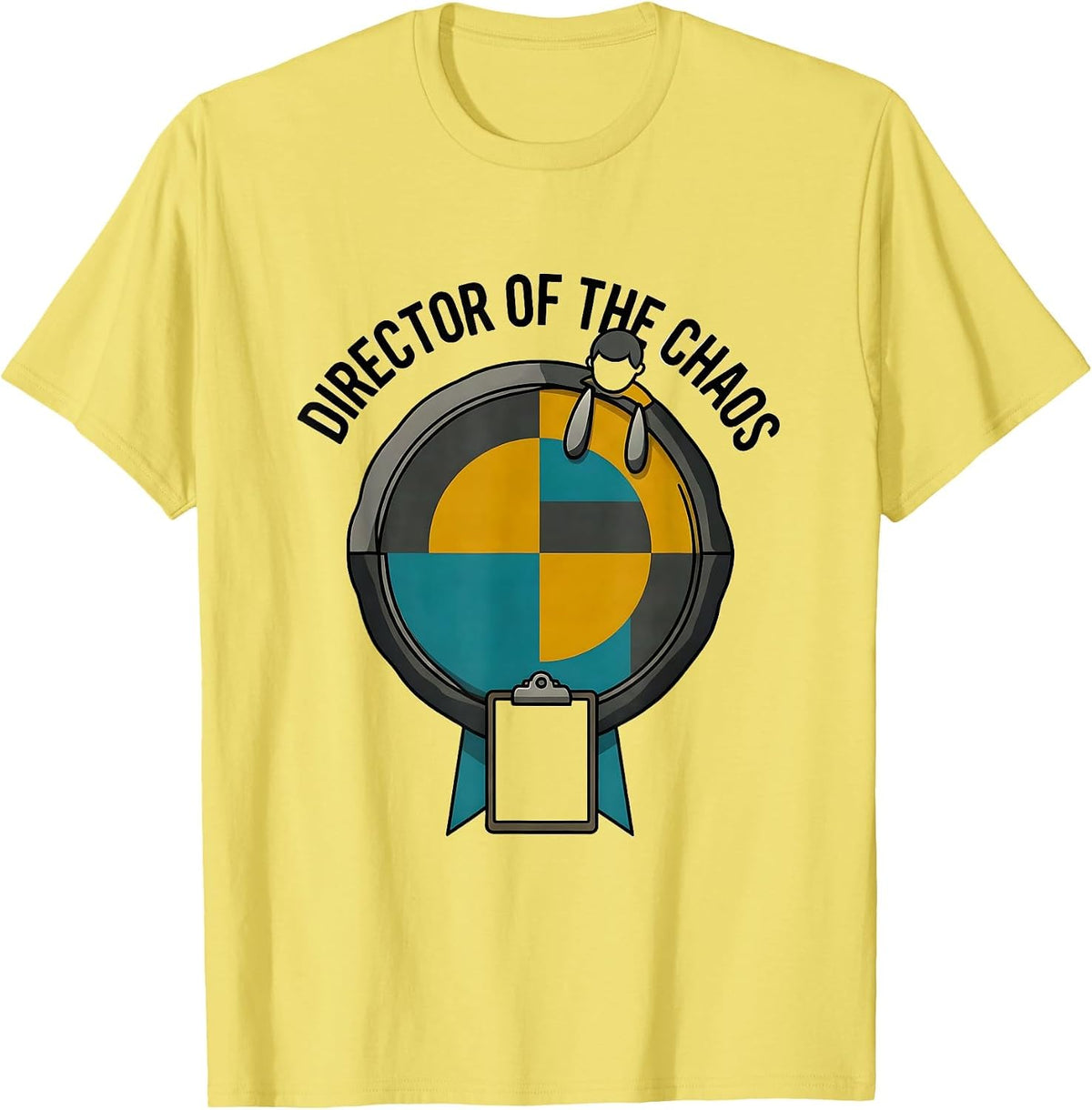 Men's Director Of The Chaos Midcentury Modern Daycare Provider T-Shirt - Lemon Yellow