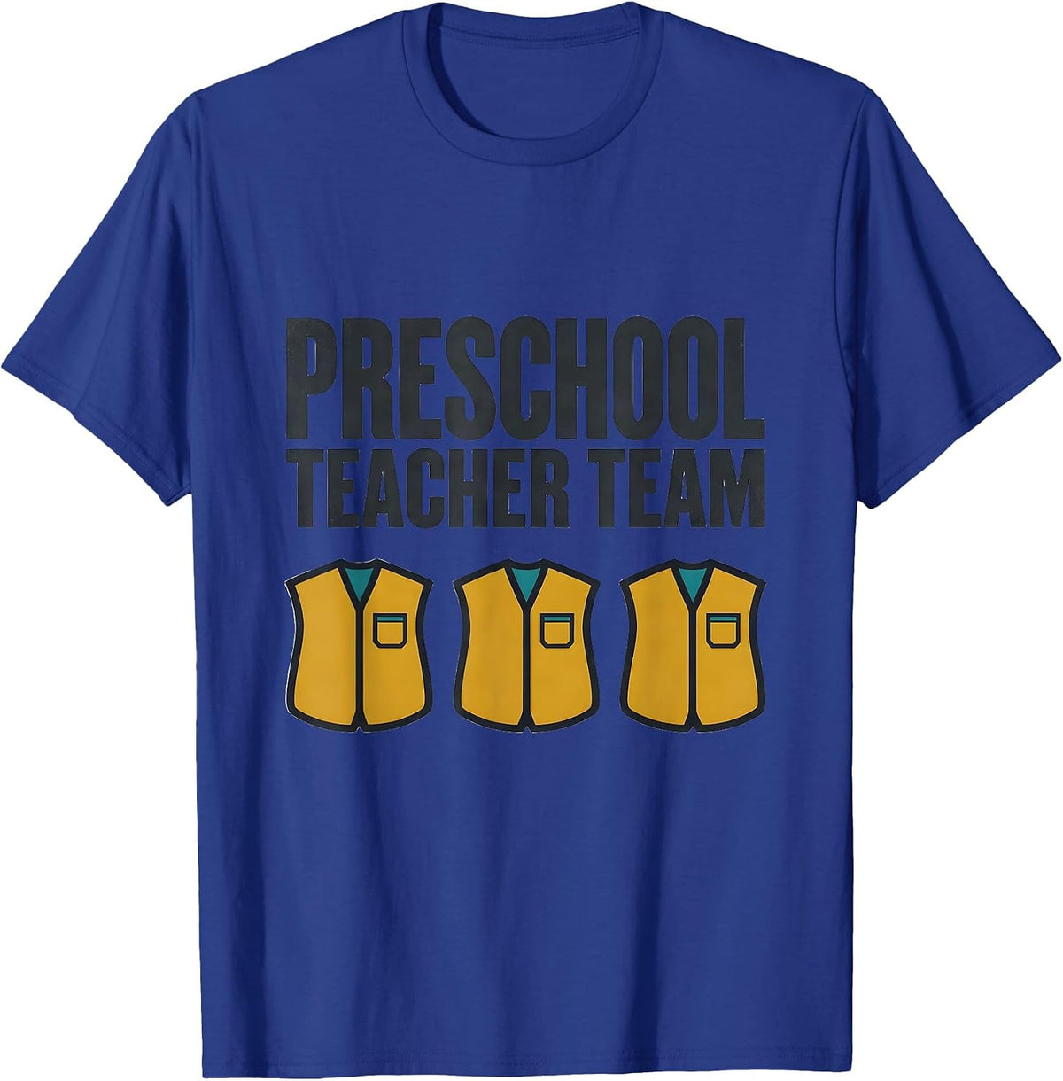 Men's Preschool Teacher Team Midcentury Modern Childcare Staff T-Shirt - Royal Blue