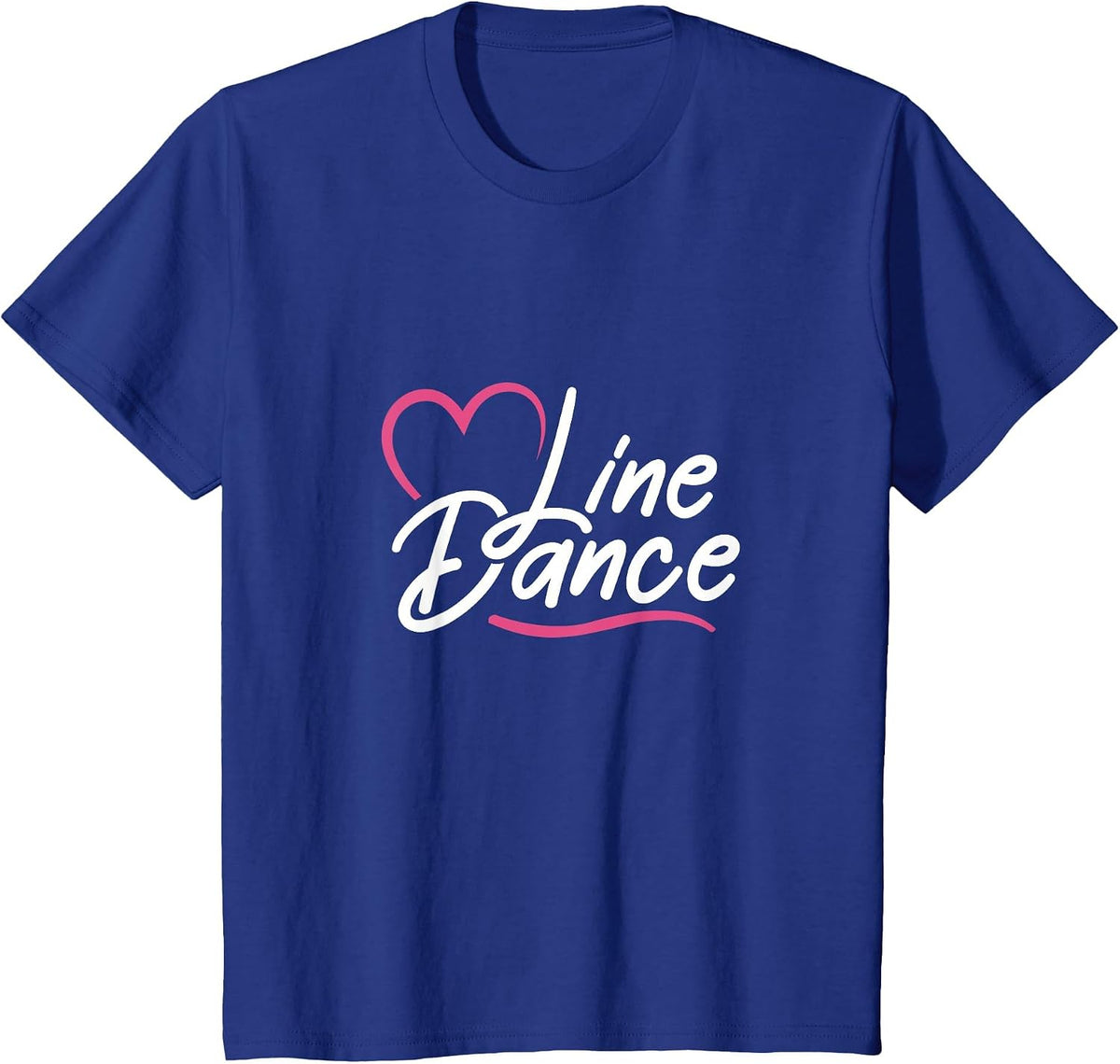 Line Dance Heart Western Line Dancing Cowgirl Dancer T-Shirt - Royal Blue