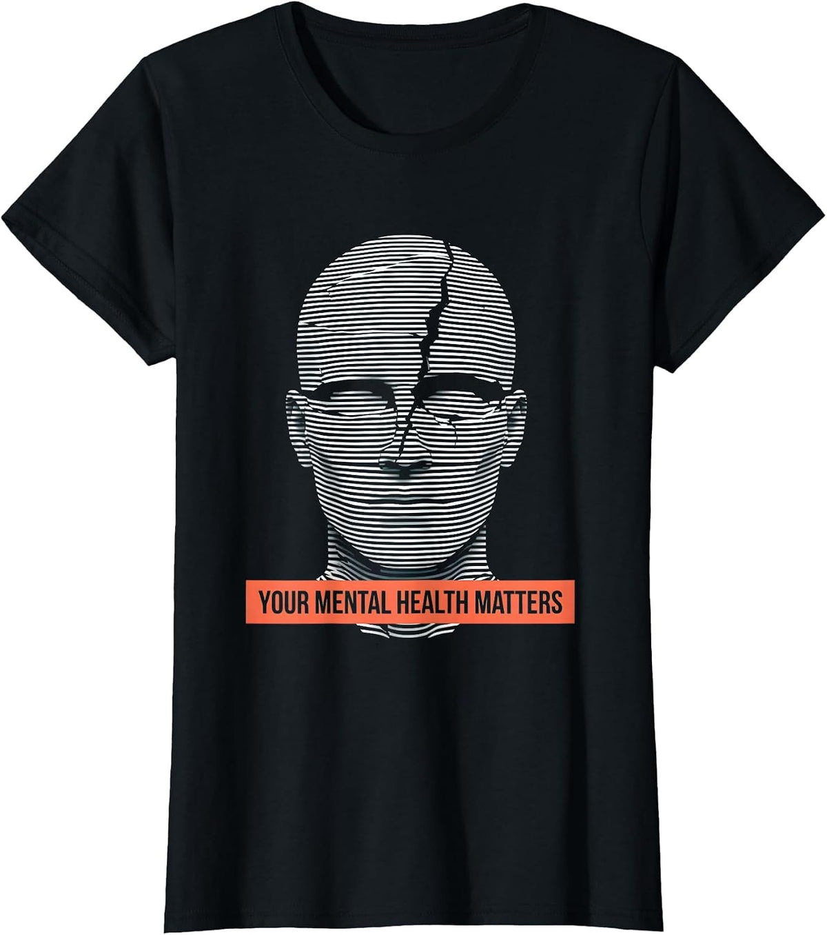 Your Mental Health Matters Awareness Design T-Shirt - Black