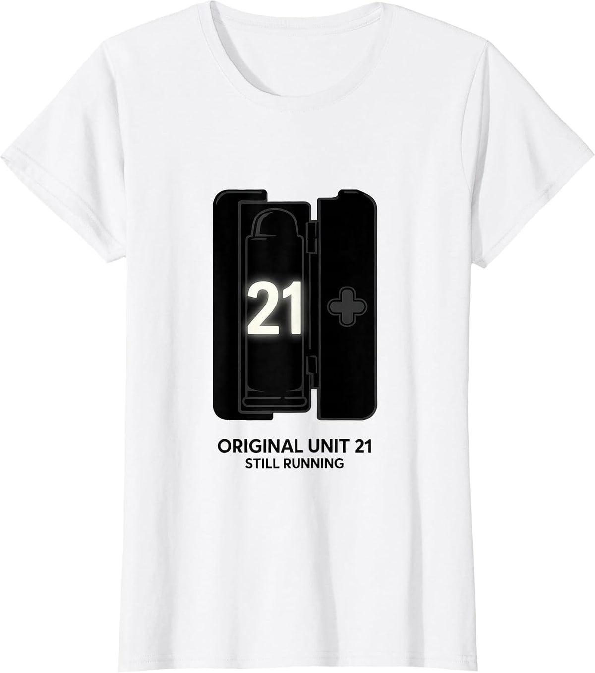 Original Unit 21 Still Running Monochrome Birthday Gamer T-Shirt - White