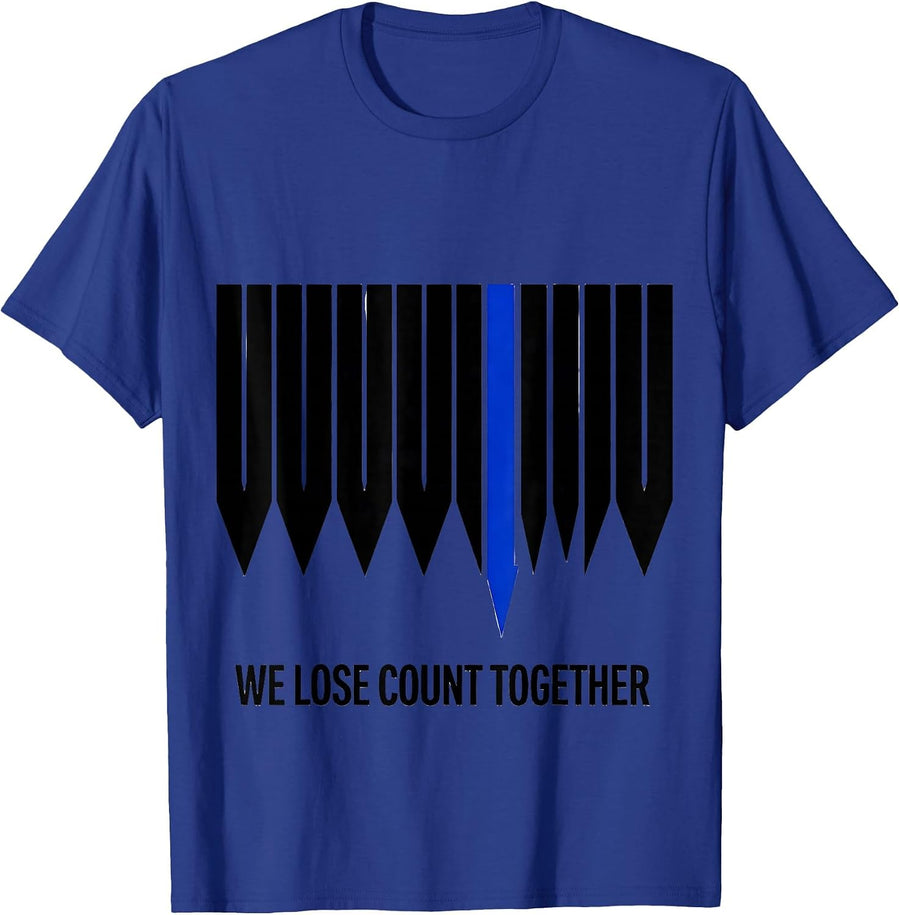 We Lose Count Together Funny Line Dance Group Humor T-Shirt - Royal Blue