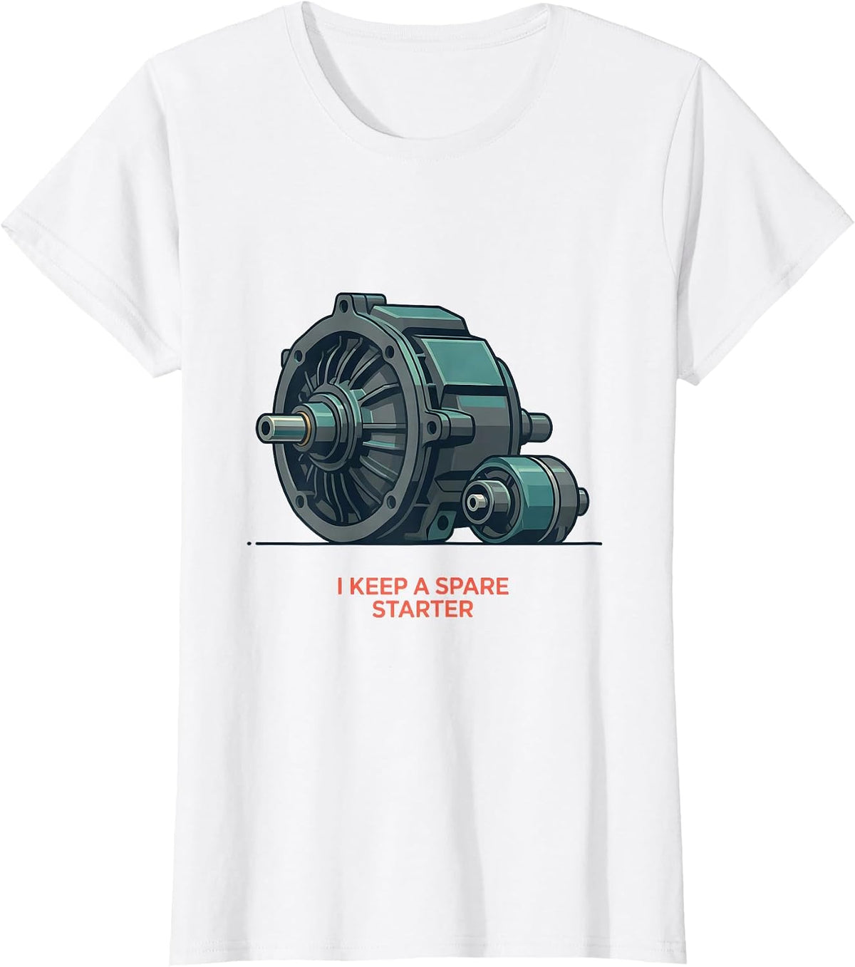 I Keep A Spare Starter Funny Car Guy Mechanic Gift T-Shirt - White