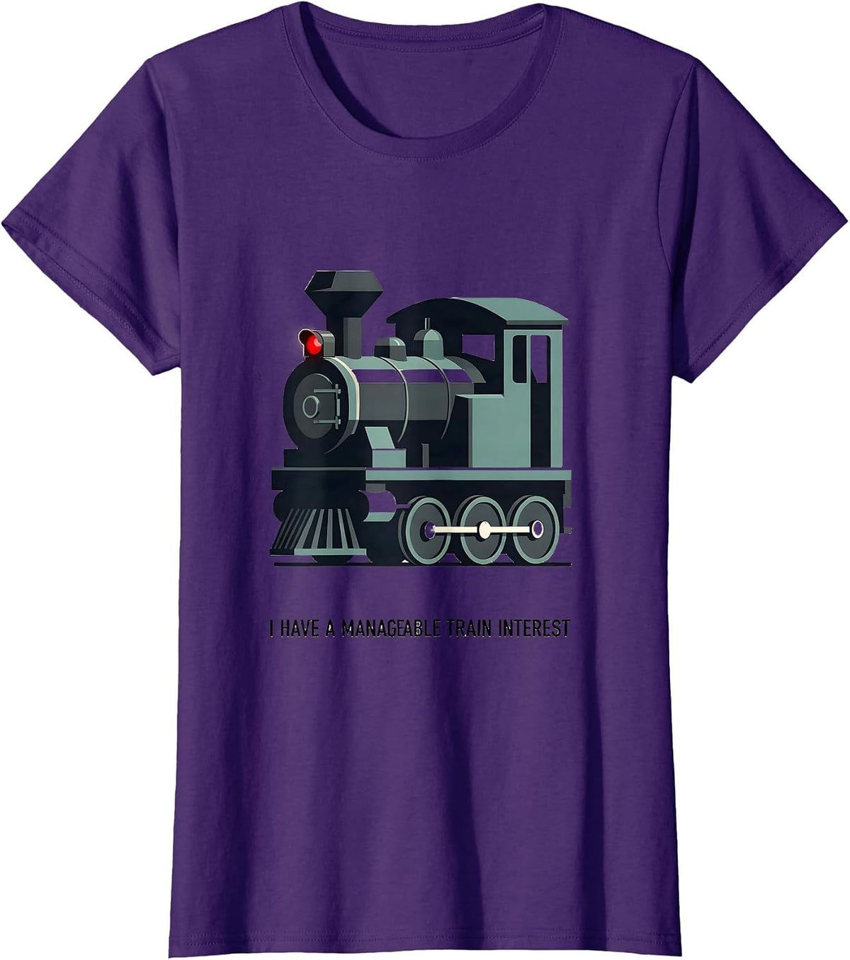 Women's I Have A Manageable Train Interest Funny Train Enthusiast T-Shirt - Purple