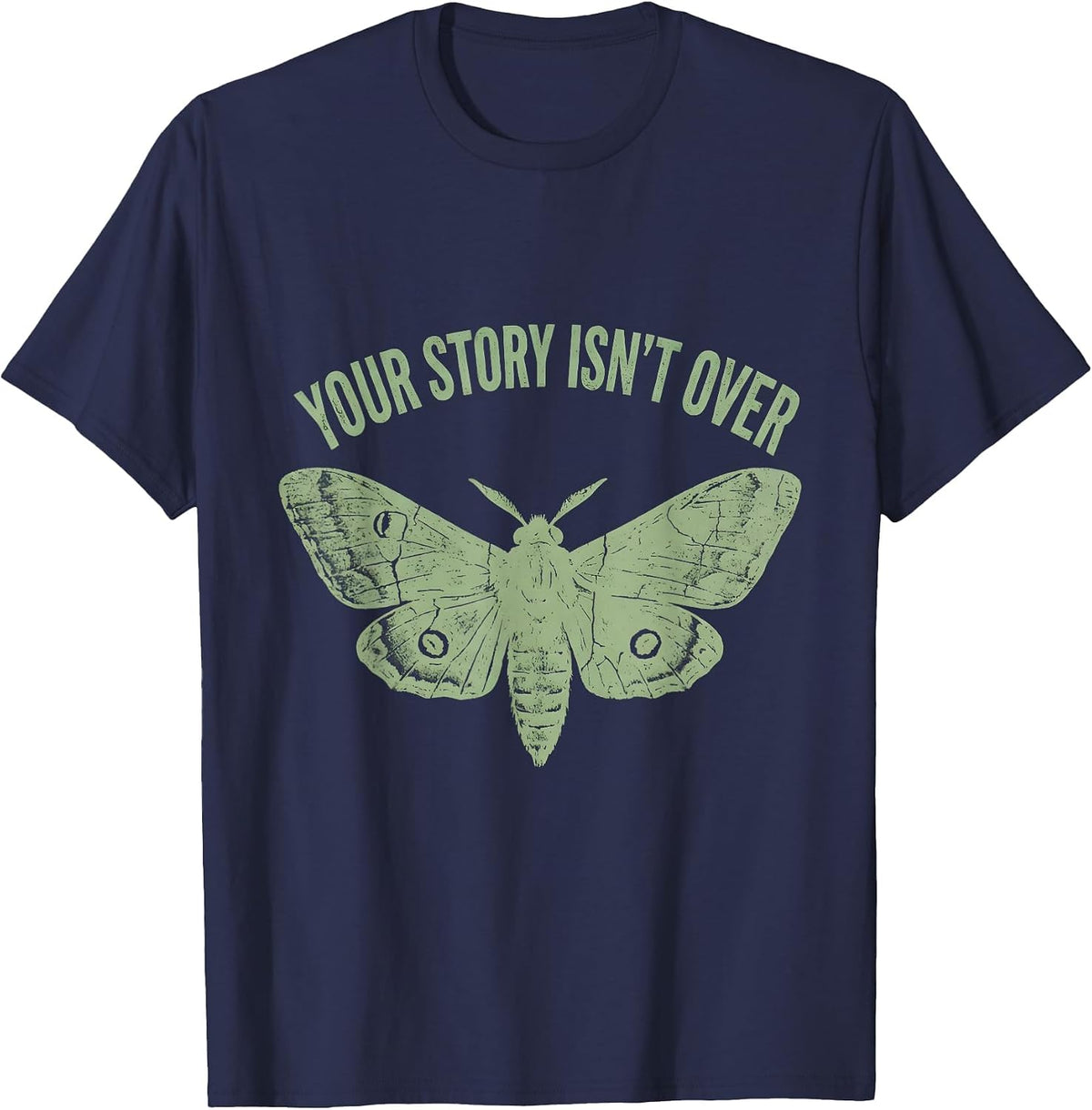 Your Story Isn't Over School Counselor Design T-Shirt - Navy Blue