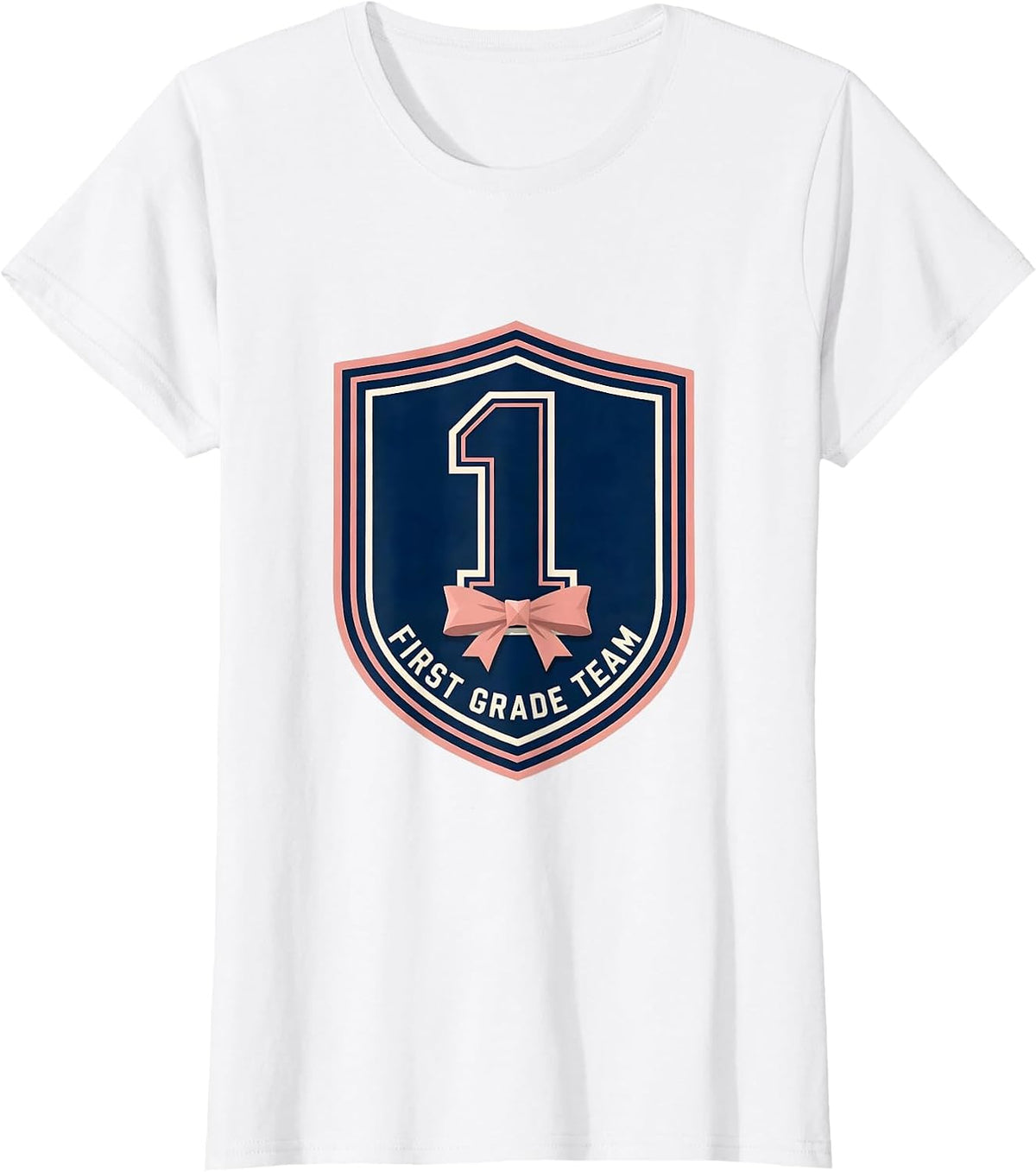 First Grade Team Coquette Bow Back To School Girl Teacher T-Shirt - White