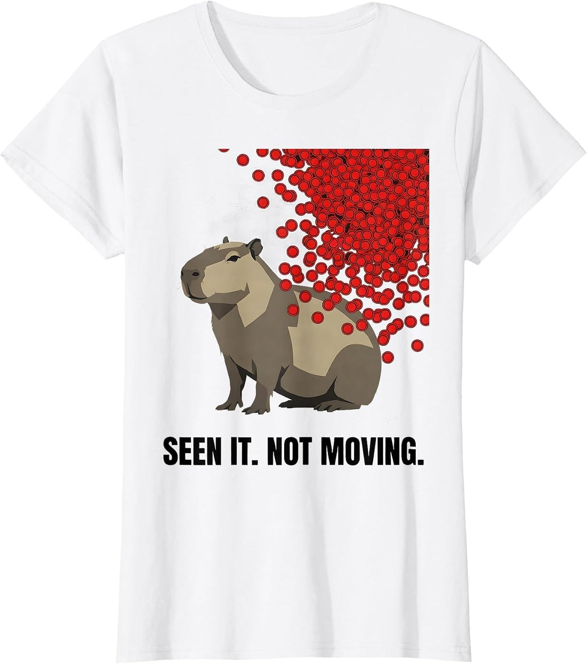 Seen It Not Moving Funny Capybara Meme Gamer T-Shirt - White