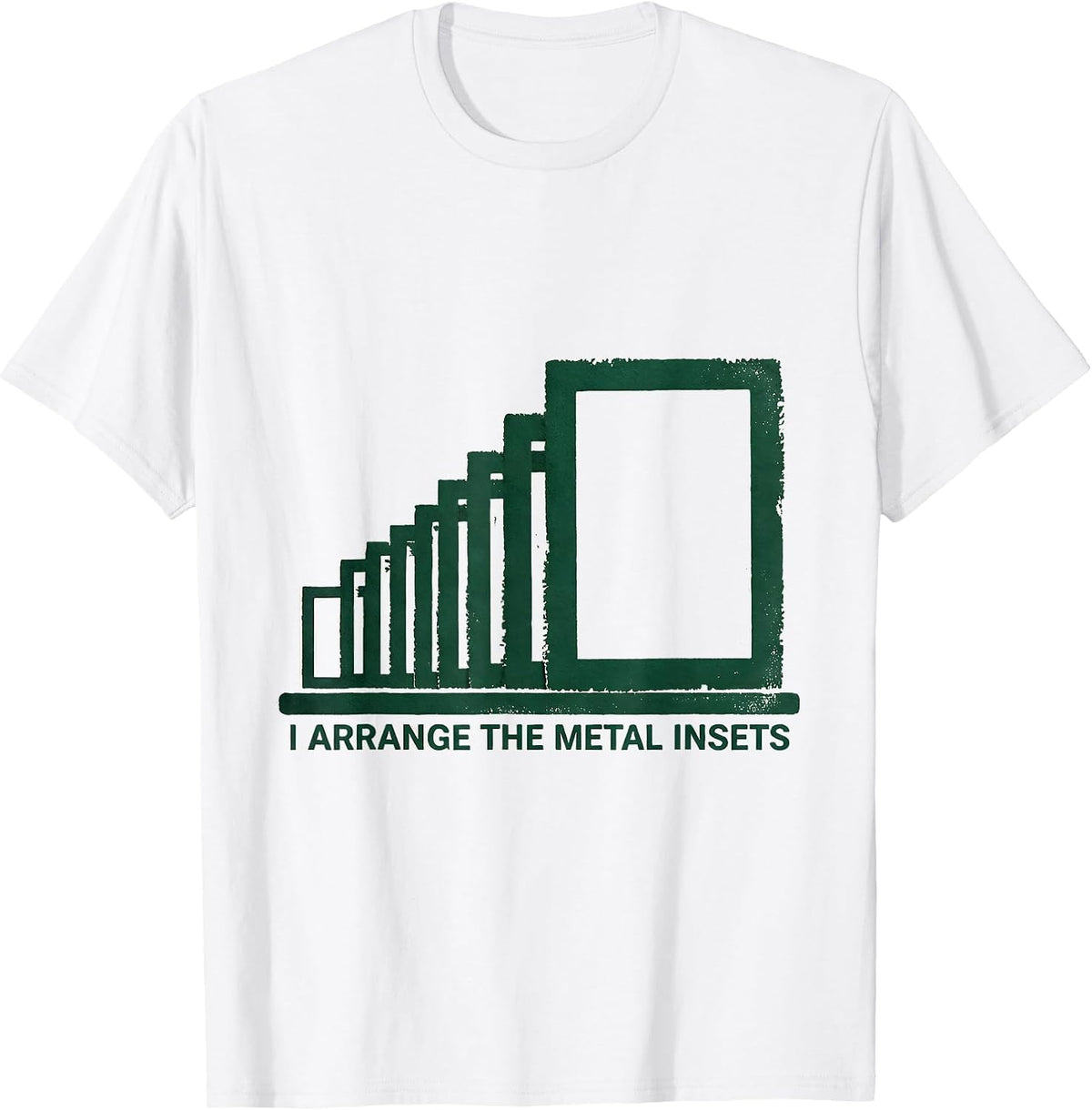 Men's I Arrange The Metal Insets Rubber Stamp Montessori Teacher T-Shirt - White