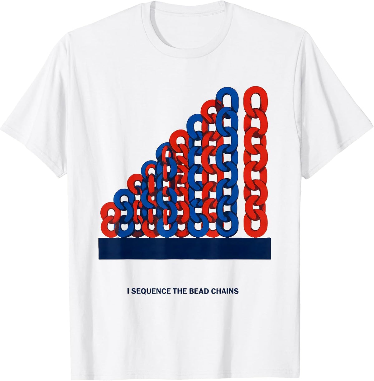 Men's I Sequence The Bead Chains Montessori Teacher Method Pride T-Shirt - White