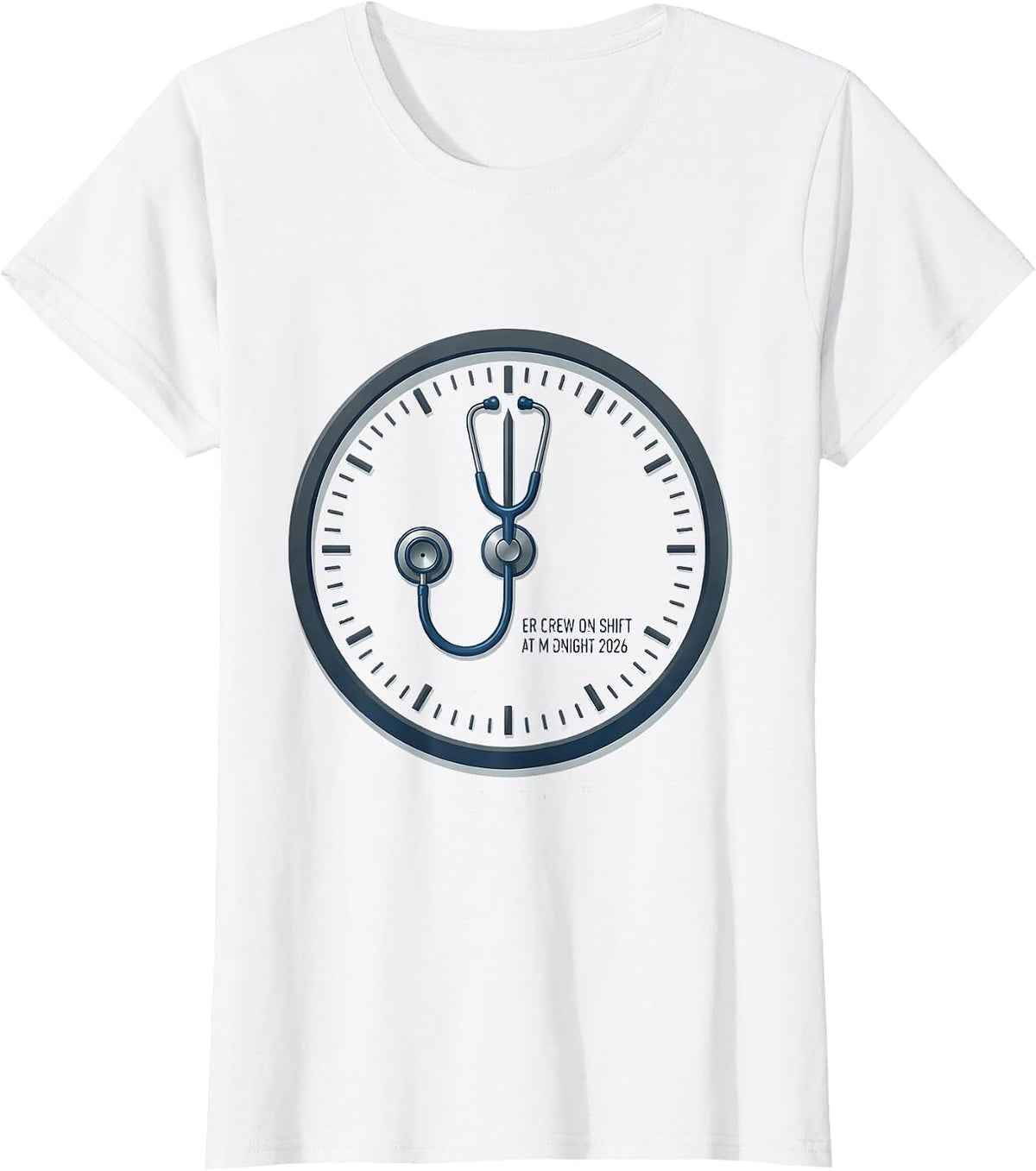 ER Crew On Shift At Midnight 2026 Nurse New Year Party T-Shirt - White