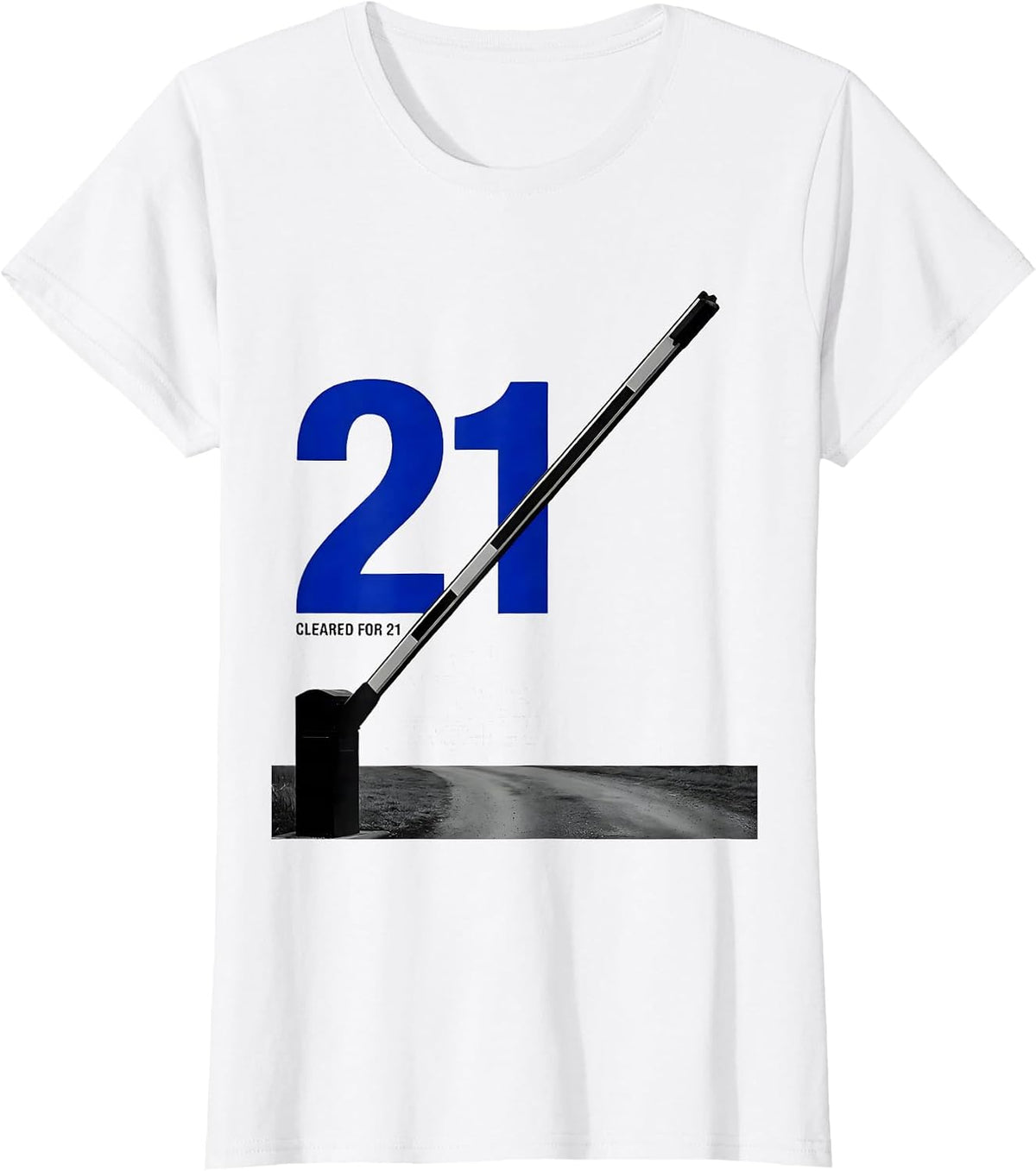 Cleared For 21 Swiss International Milestone Birthday Humor T-Shirt - White