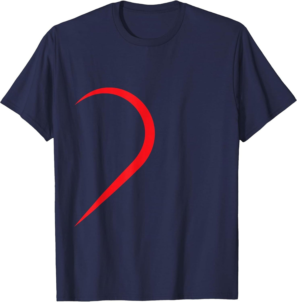 Half Heart Partner Couple Pyjamas Right Side Lovers Couple T-Shirt - Navy Blue