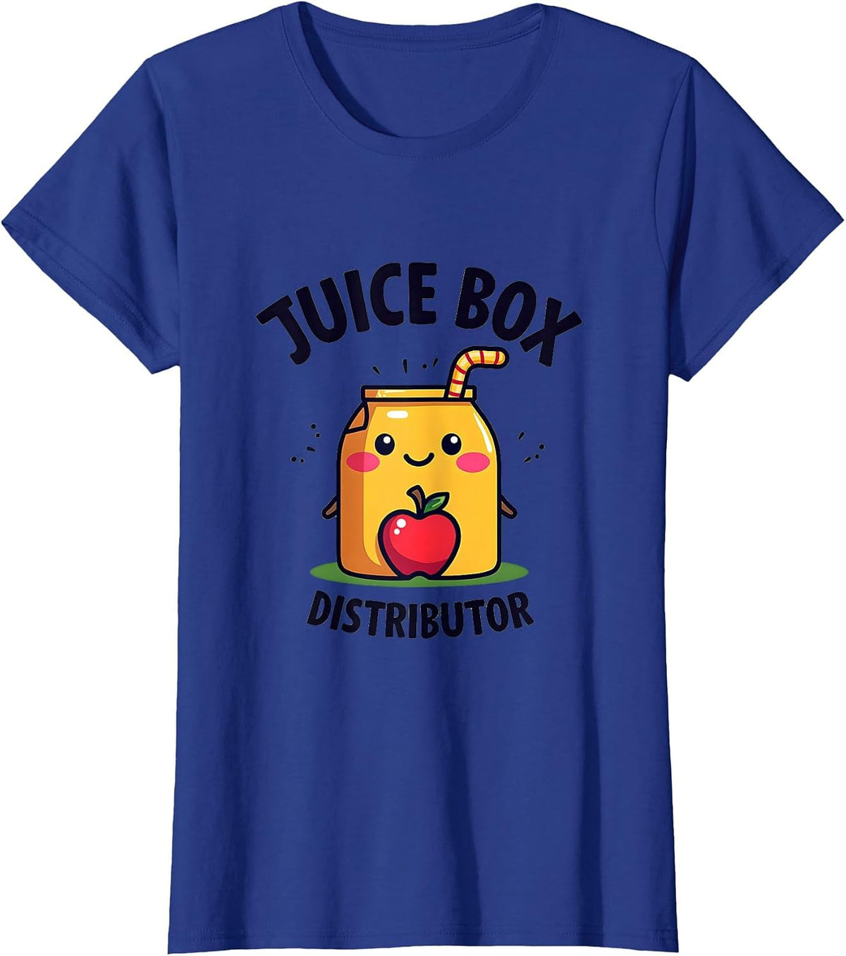 Juice Box Distributor Daycare Teacher Design T-Shirt - Royal Blue