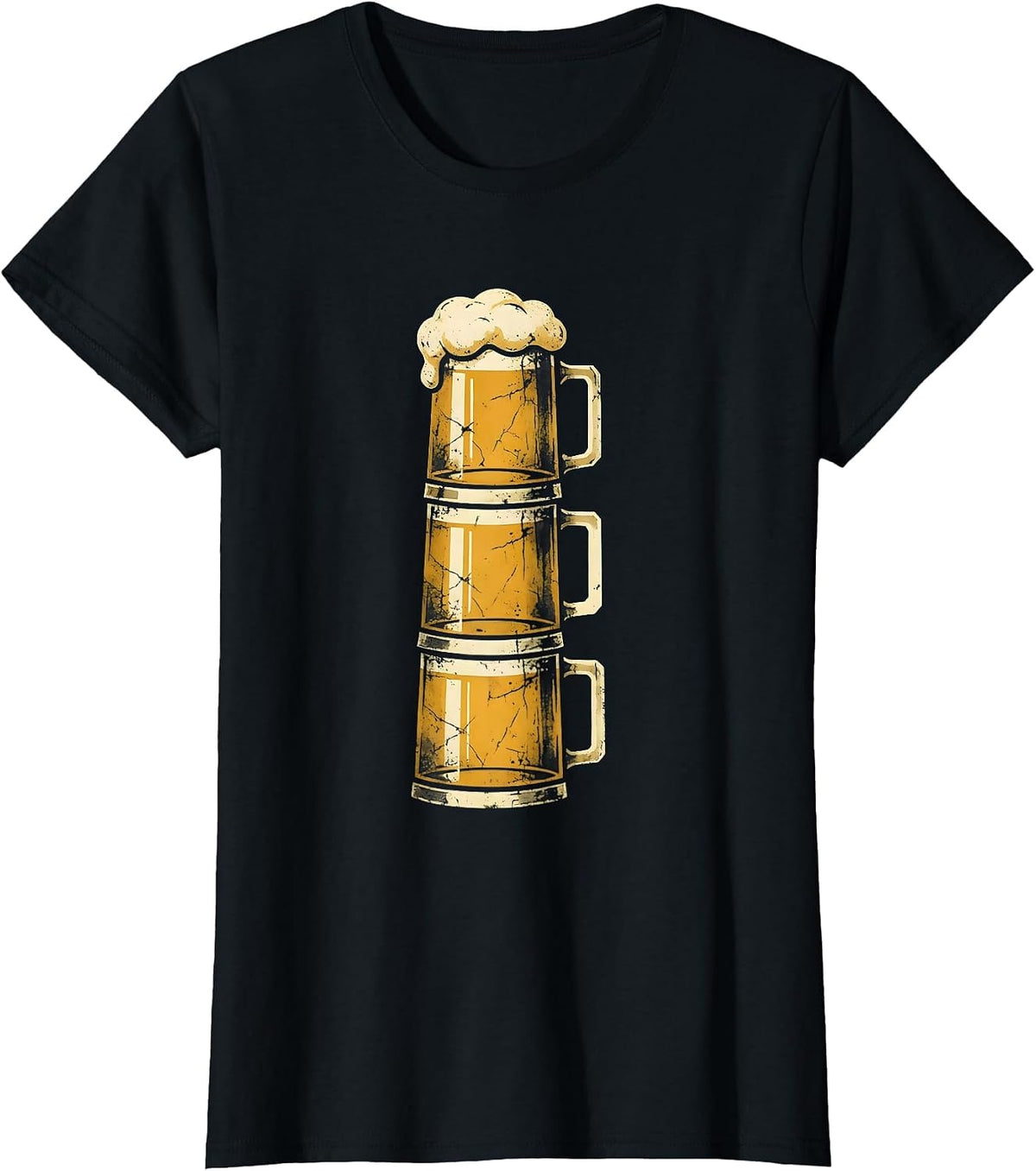 Oktober Festival Beer Stein Tower Graphic Tee T-Shirt - Black