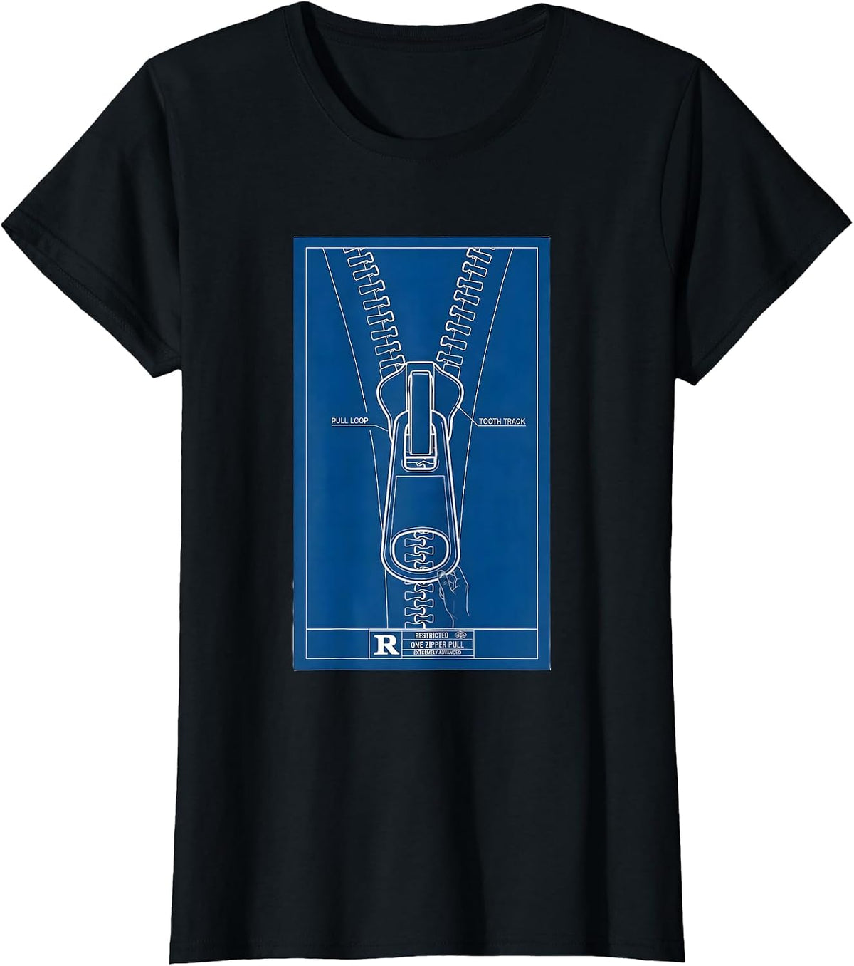 Restricted: One Zipper Pull, Extremely Advanced Occupational T-Shirt - Black