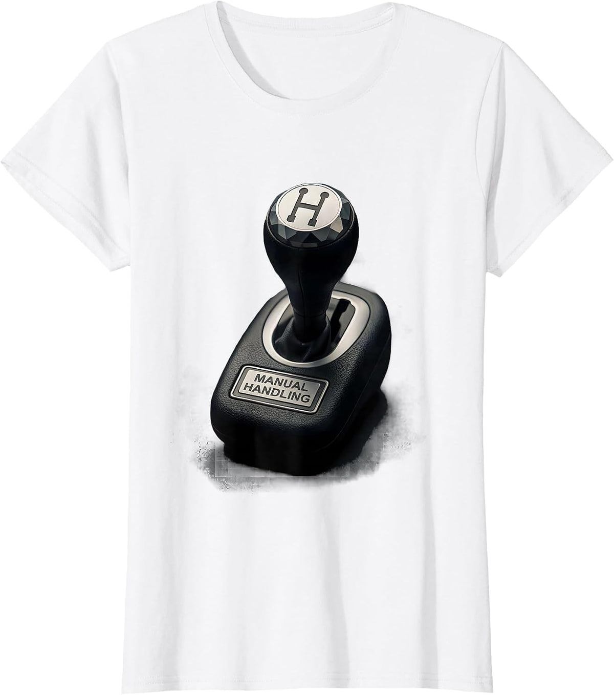 Manual Handling Minimalist Manual Transmission Car T-Shirt - White
