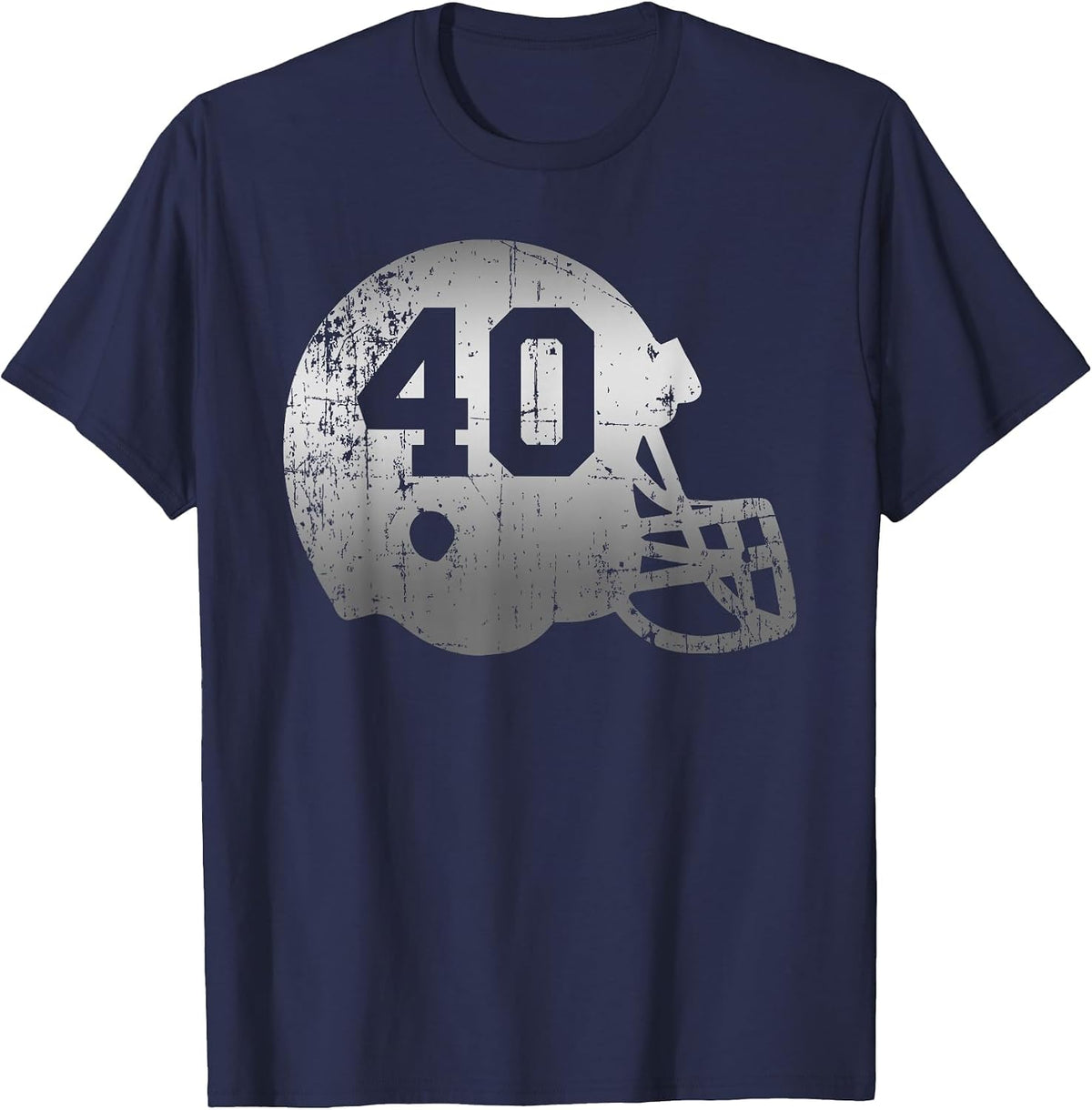 Vintage Football 40 Jersey Number T-Shirt - Navy Blue