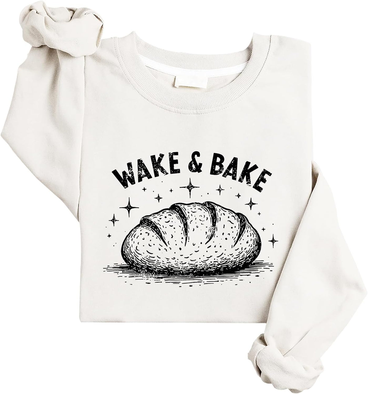 Wake And Bakes Sweatshirt Sourdough Sweatshirt - White