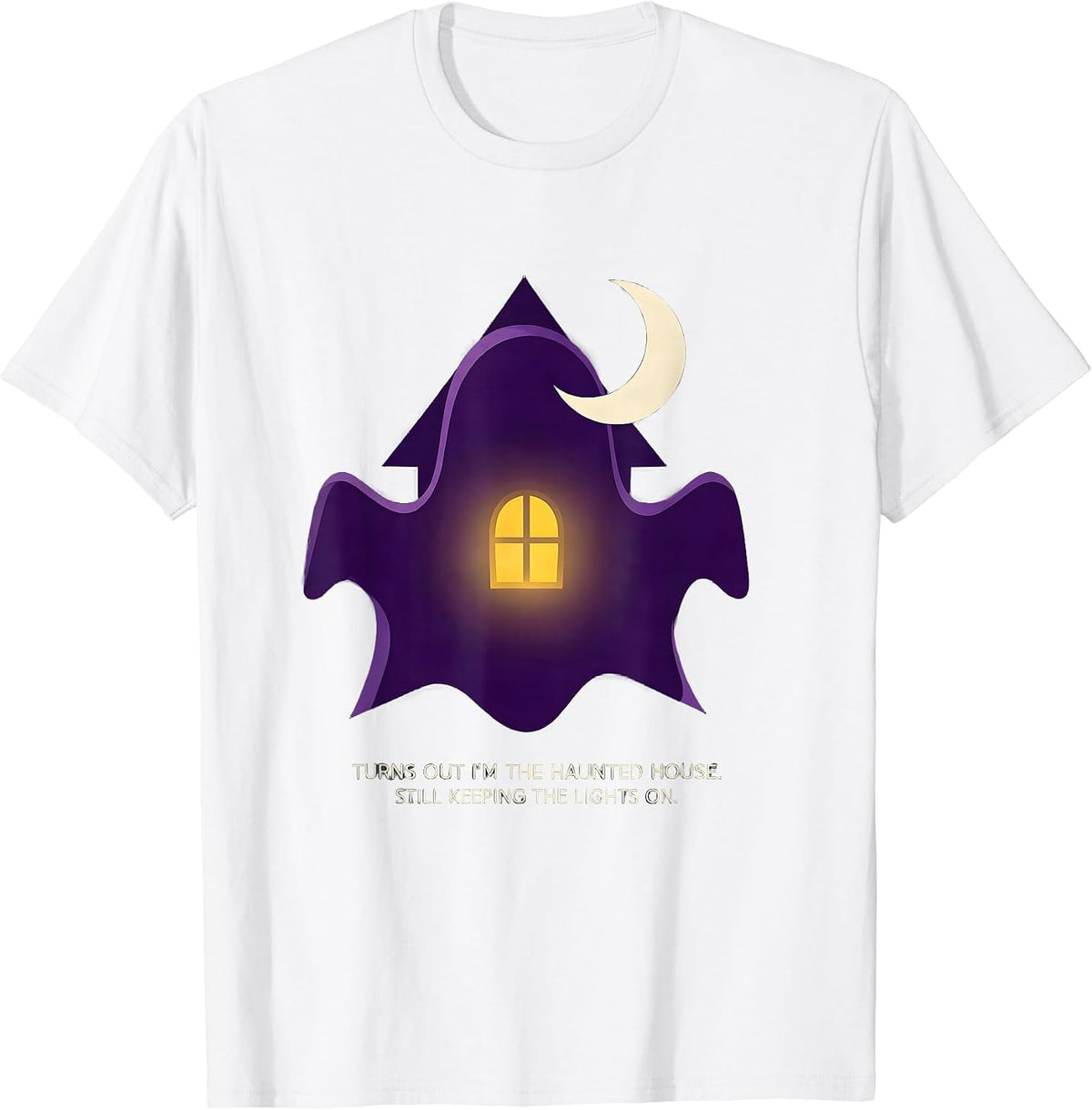 Men's Turns Out I'm The Haunted House Ghost Mental Health T-Shirt - White