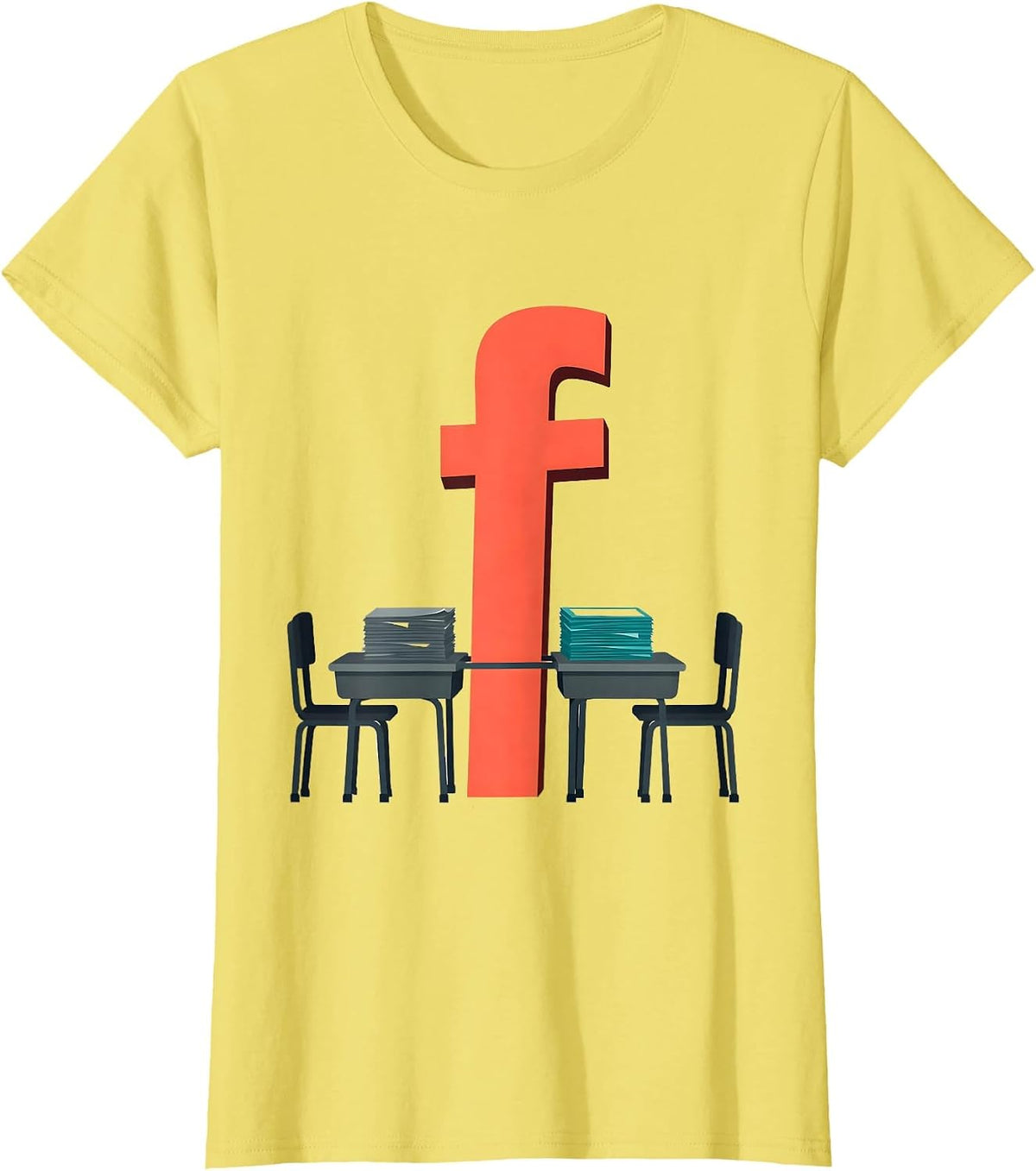 Desk Apostrophe Grammar Teacher Humor Gift T-Shirt - Lemon Yellow