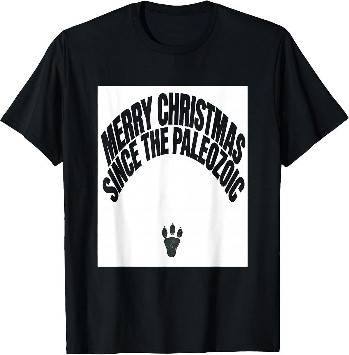 Men's Merry Christmas Since The Paleozoic Funny Dinosaur Lover T-Shirt - Black