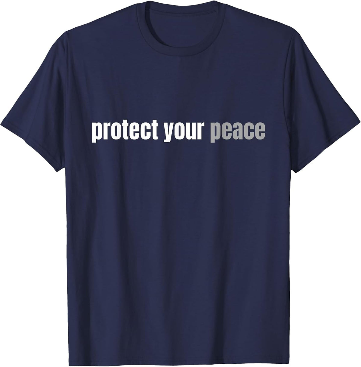 Protect Your Peace | Rest Rest Relaxation Mental Health T-Shirt - Navy Blue